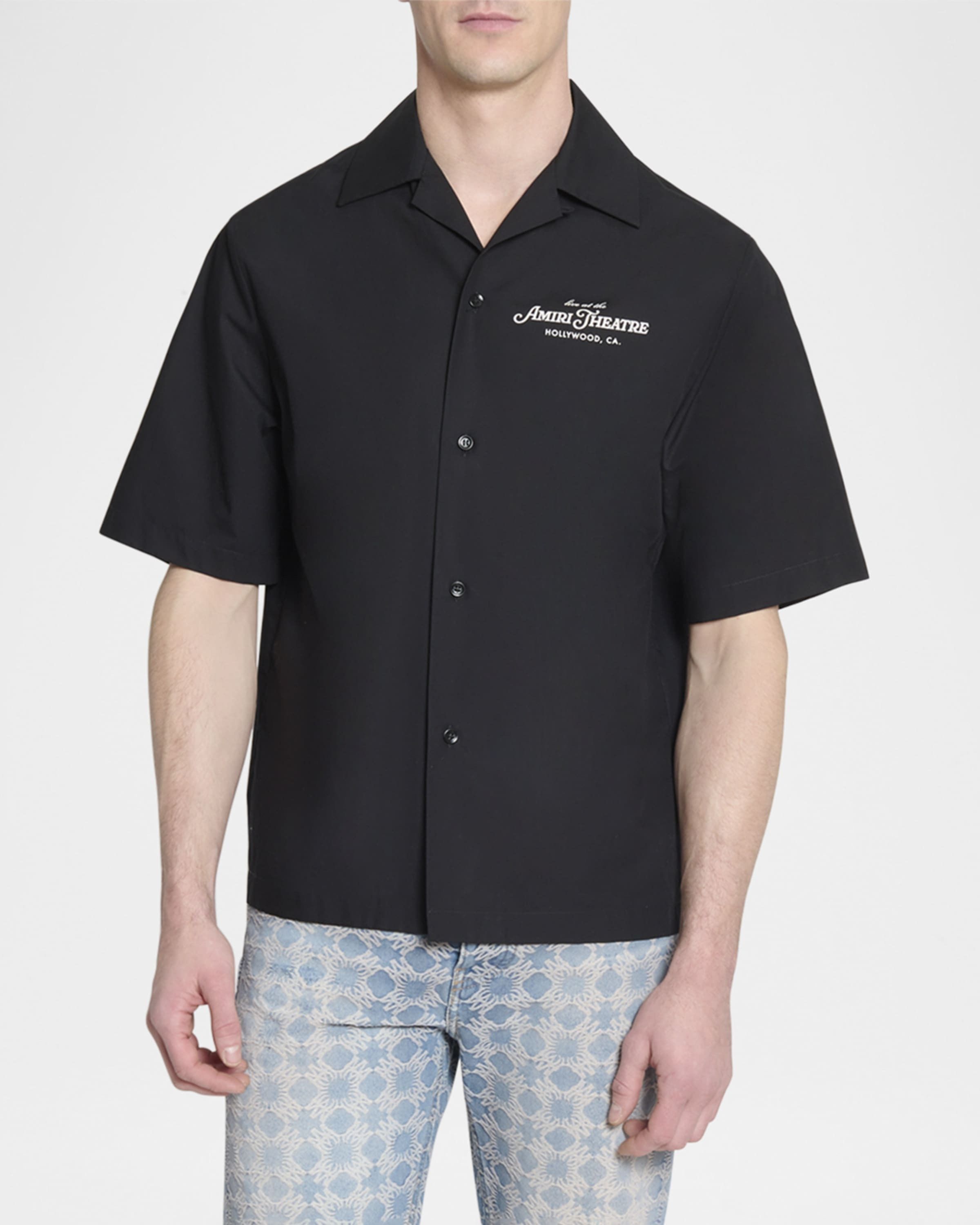 Amiri o1s1wg111025 Theatre Camp Shirt in Black Size US XL / EU 56 / 4 - 2 Thumbnail