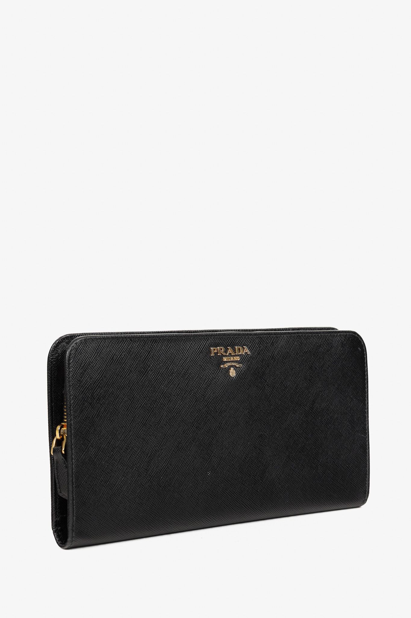 Prada Prada Large Black Saffiano Leather Wallet Size ONE SIZE - 2 Thumbnail