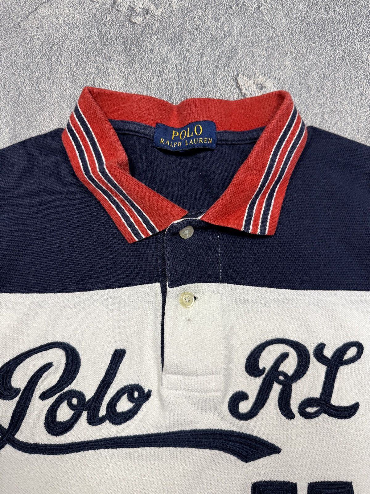 Polo Ralph Lauren Vintage Polo Ralph Lauren Polo Tee USA Chief Keef Size US L / EU 52-54 / 3 - 8 Thumbnail