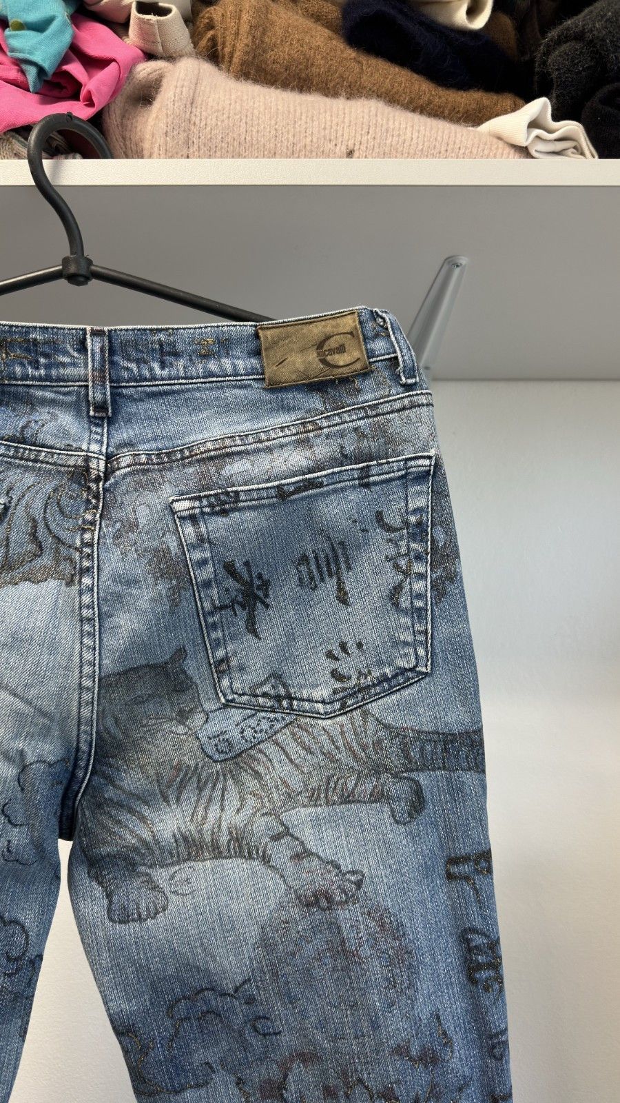 Roberto Cavalli A/W 2003 Roberto Cavalli Asian Fantasies Tattoo Flare Denim Size 25" / US 0 / IT 36 - 10 Thumbnail