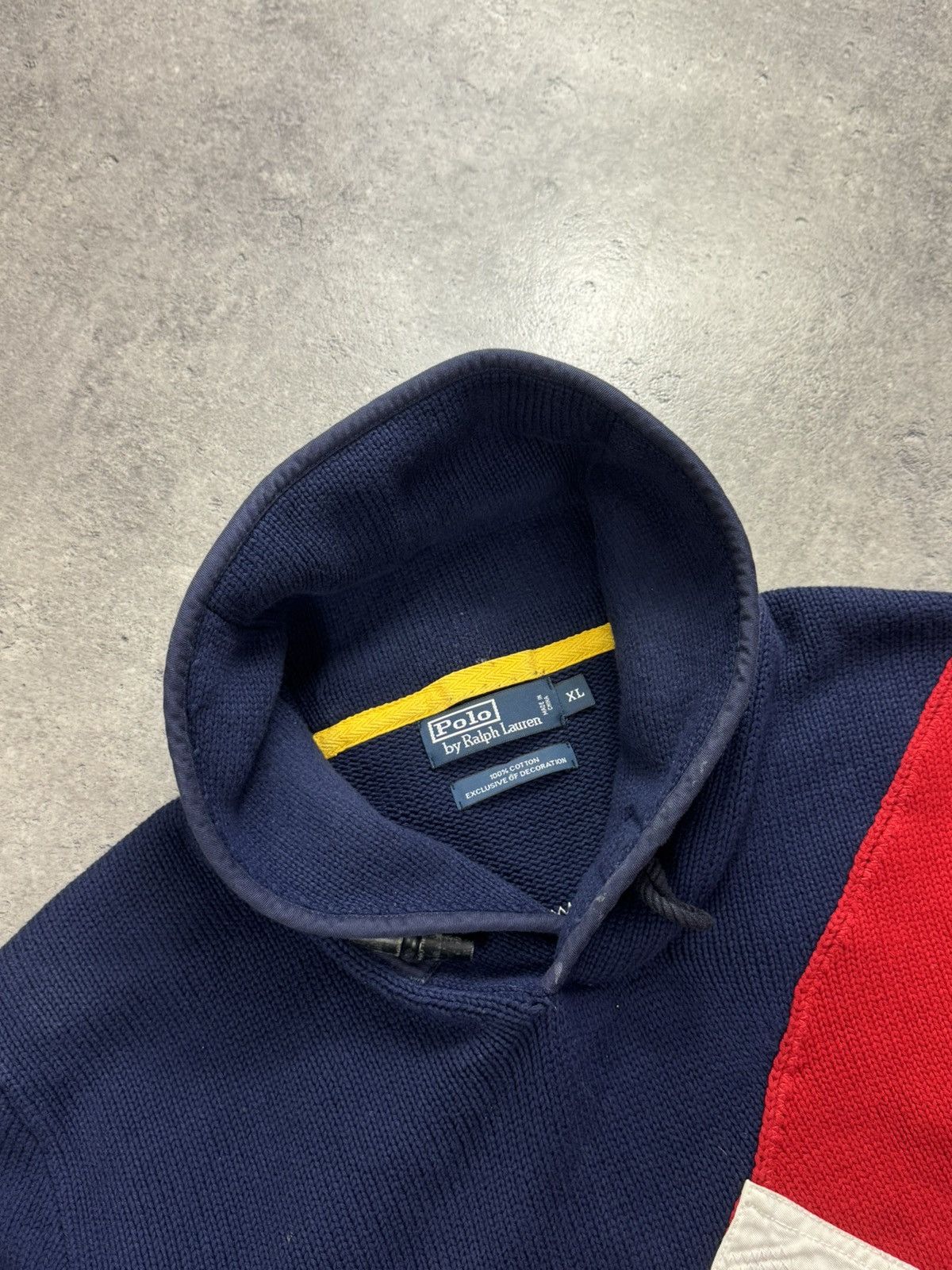 Polo Ralph Lauren KNIT - POLO RALPH LAUREN - Yachting Sweater 90s Cowl Neck Size US XL / EU 56 / 4 - 6 Thumbnail