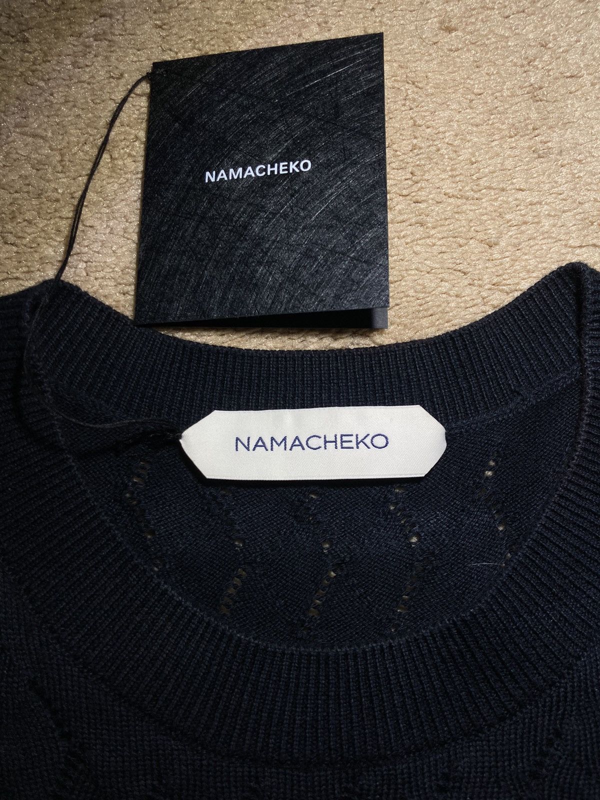 Namacheko SS21 Namacheko Tappan Intarsia Sweater Vest Knit Black 2021 Size US XS / EU 42 / 0 - 4 Thumbnail