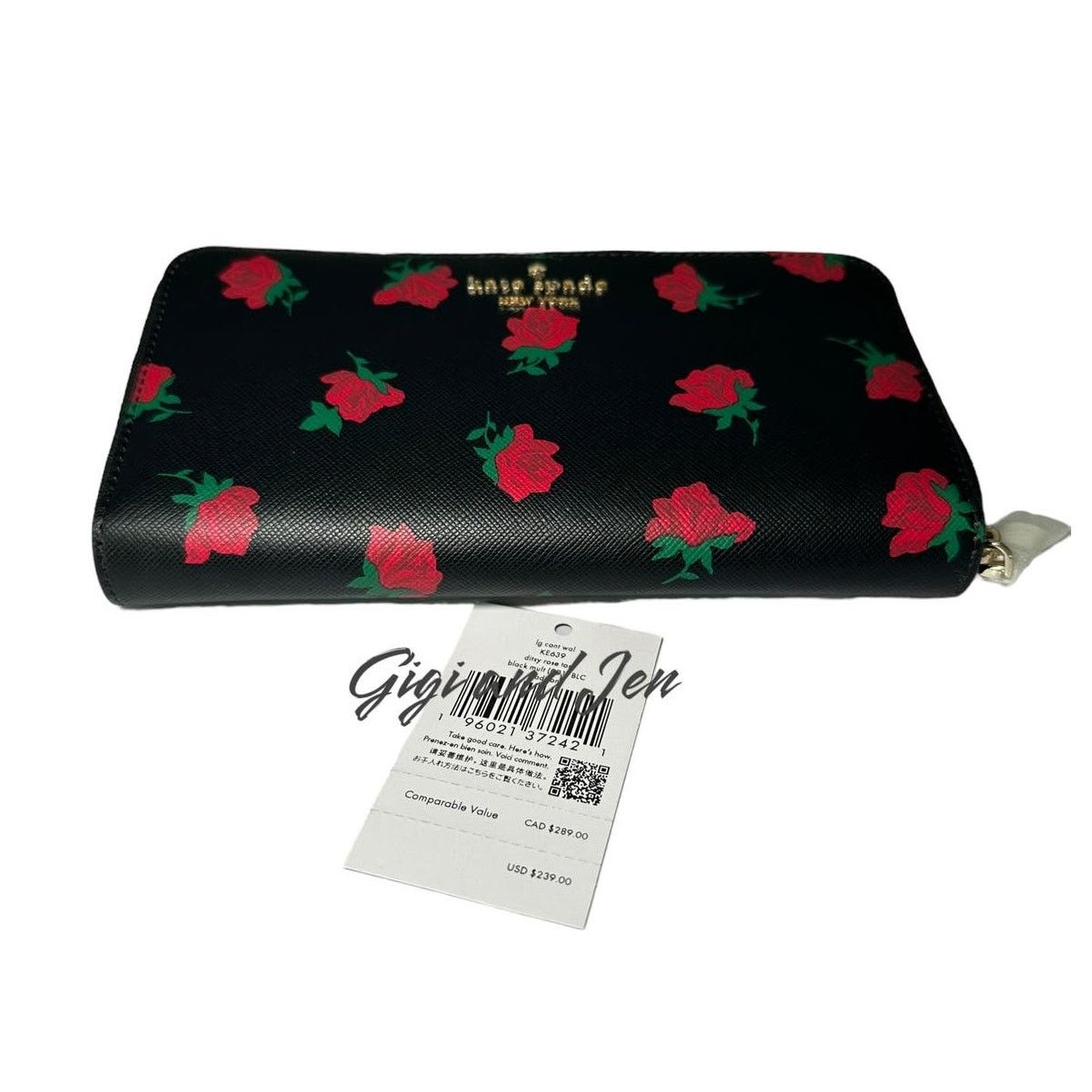Kate Spade Kate Spade Madison Rose Toss Printed Large Wallet Size ONE SIZE - 6 Thumbnail