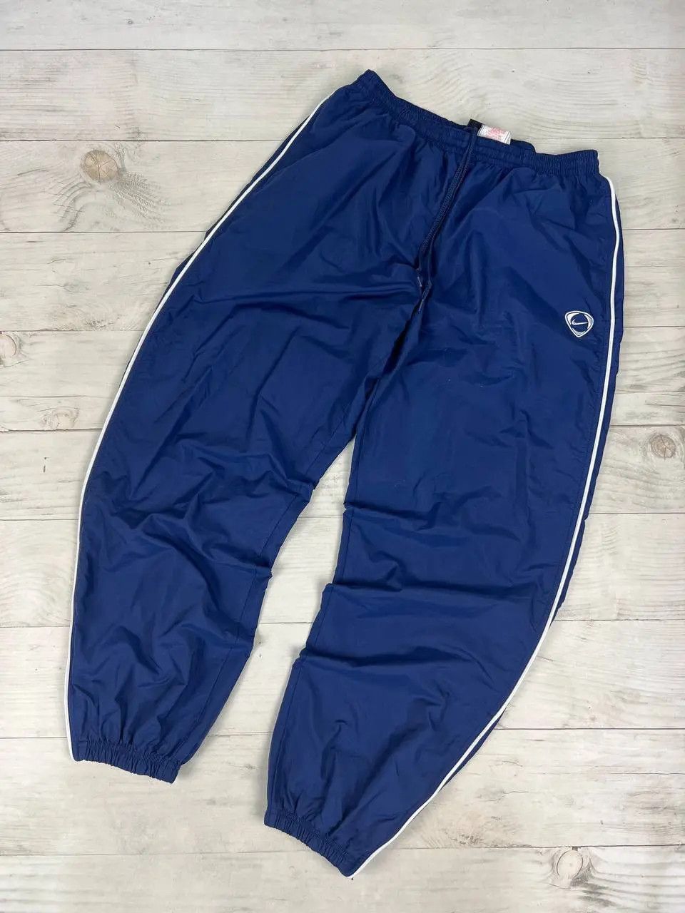Nike Vintage Nike Track Pants Nylon 00s Swoosh Striped Y2K Baggy Size US 36 / EU 52 - 2 Thumbnail
