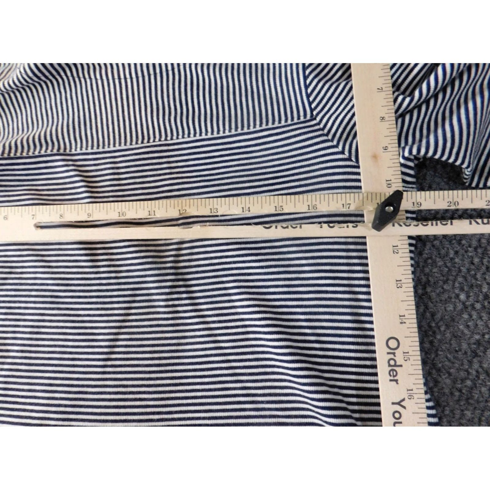 Croft & Barrow Croft & Barrow Blouse Womens Large Blue Striped Pullover Top Size L / US 10 / IT 46 - 5 Thumbnail