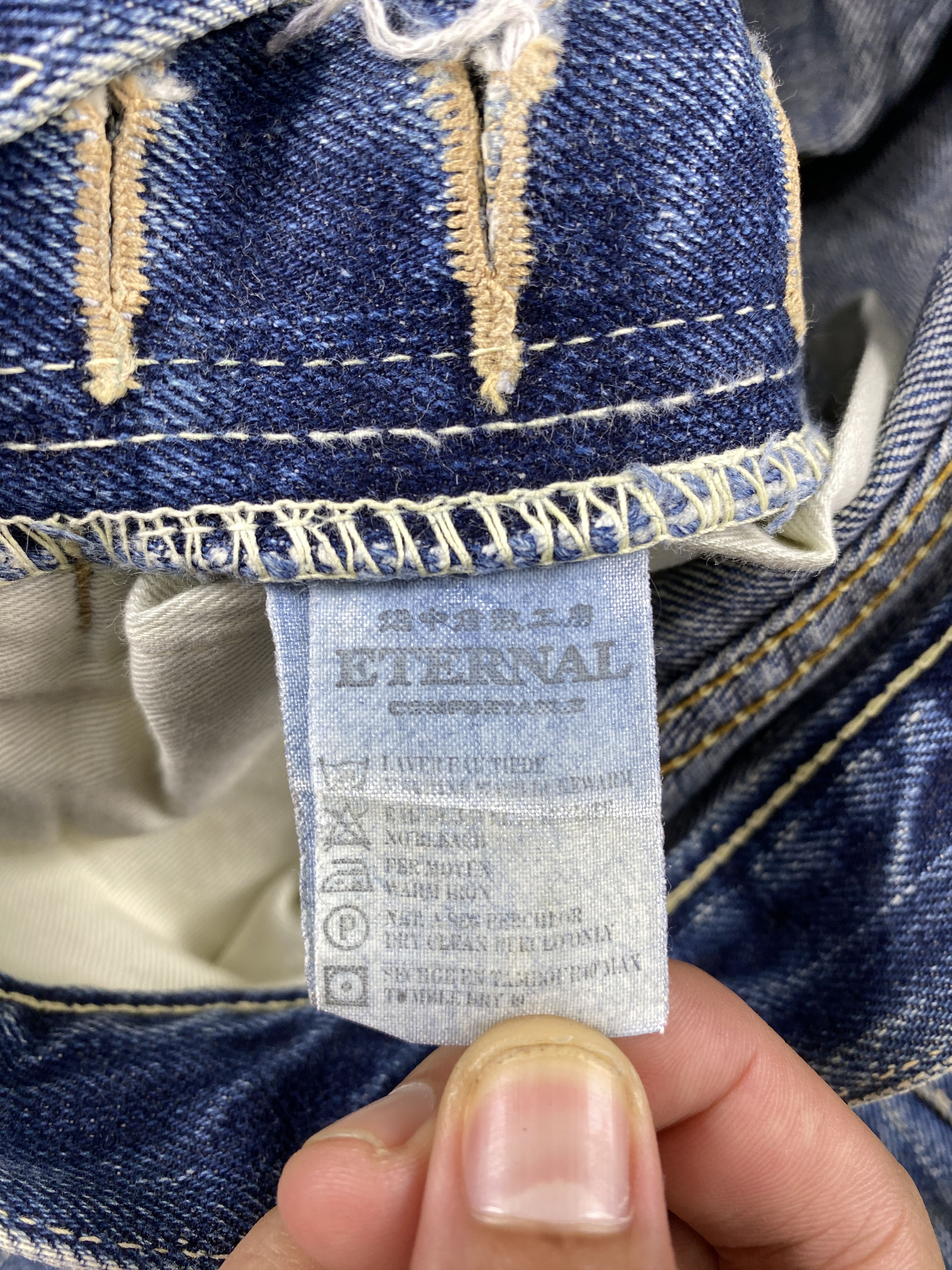 Eternal 💢 Selvedge Vintage Eternal Faded Distressed Jeans CP0082 Size US 29 - 14 Thumbnail