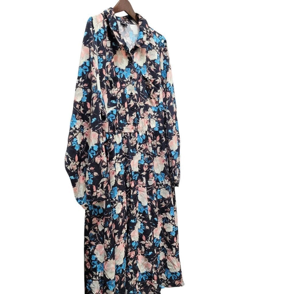 Torrid Torrid Women's Midi Floral Flare Long-Sleeves Dress Size 4 Size S / US 4 / IT 40 - 4 Thumbnail