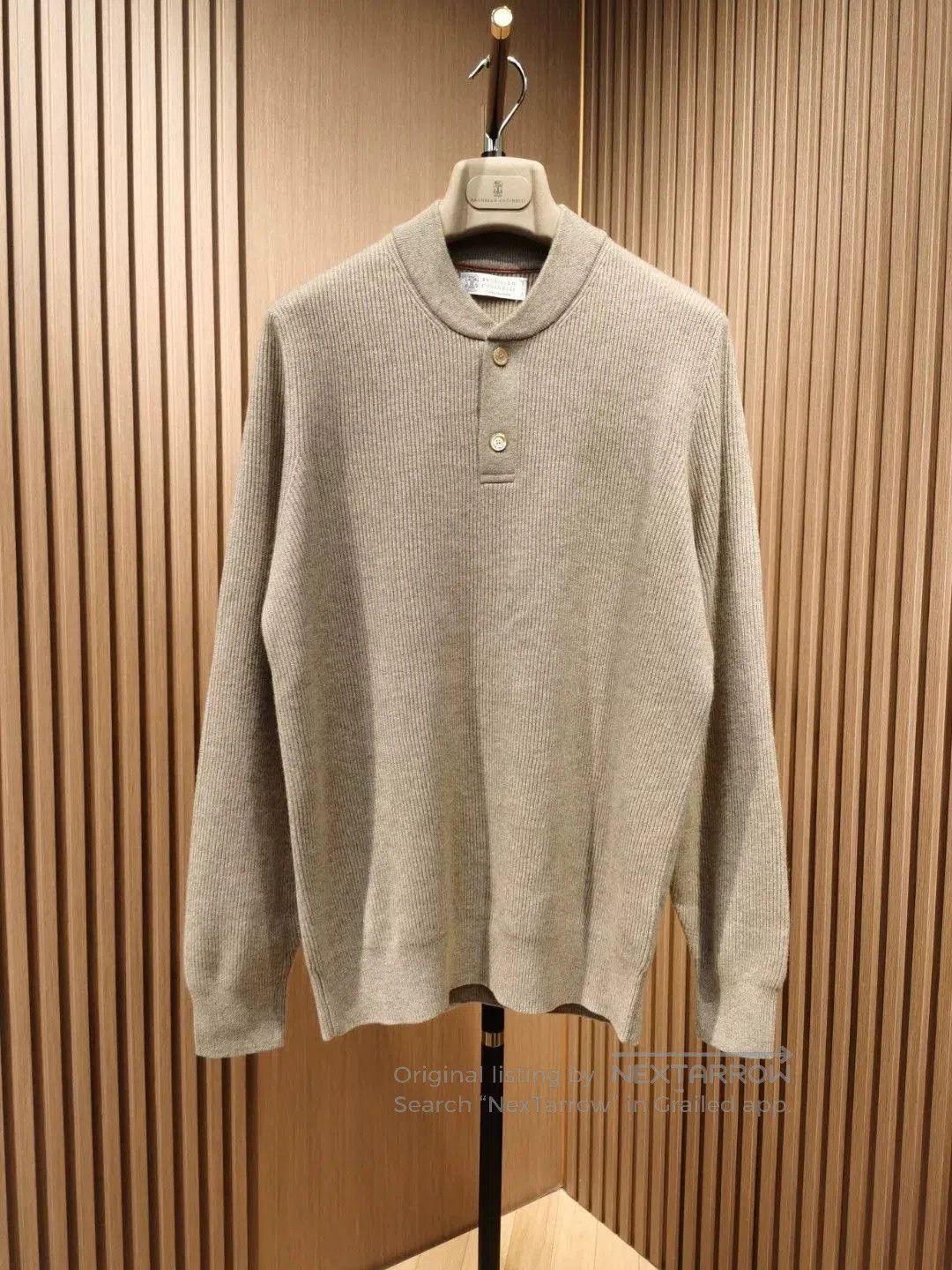 Brunello Cucinelli Brunello Cucinelli Cashmere Henley Sweater. Size US M / EU 48-50 / 2 - 1 Thumbnail