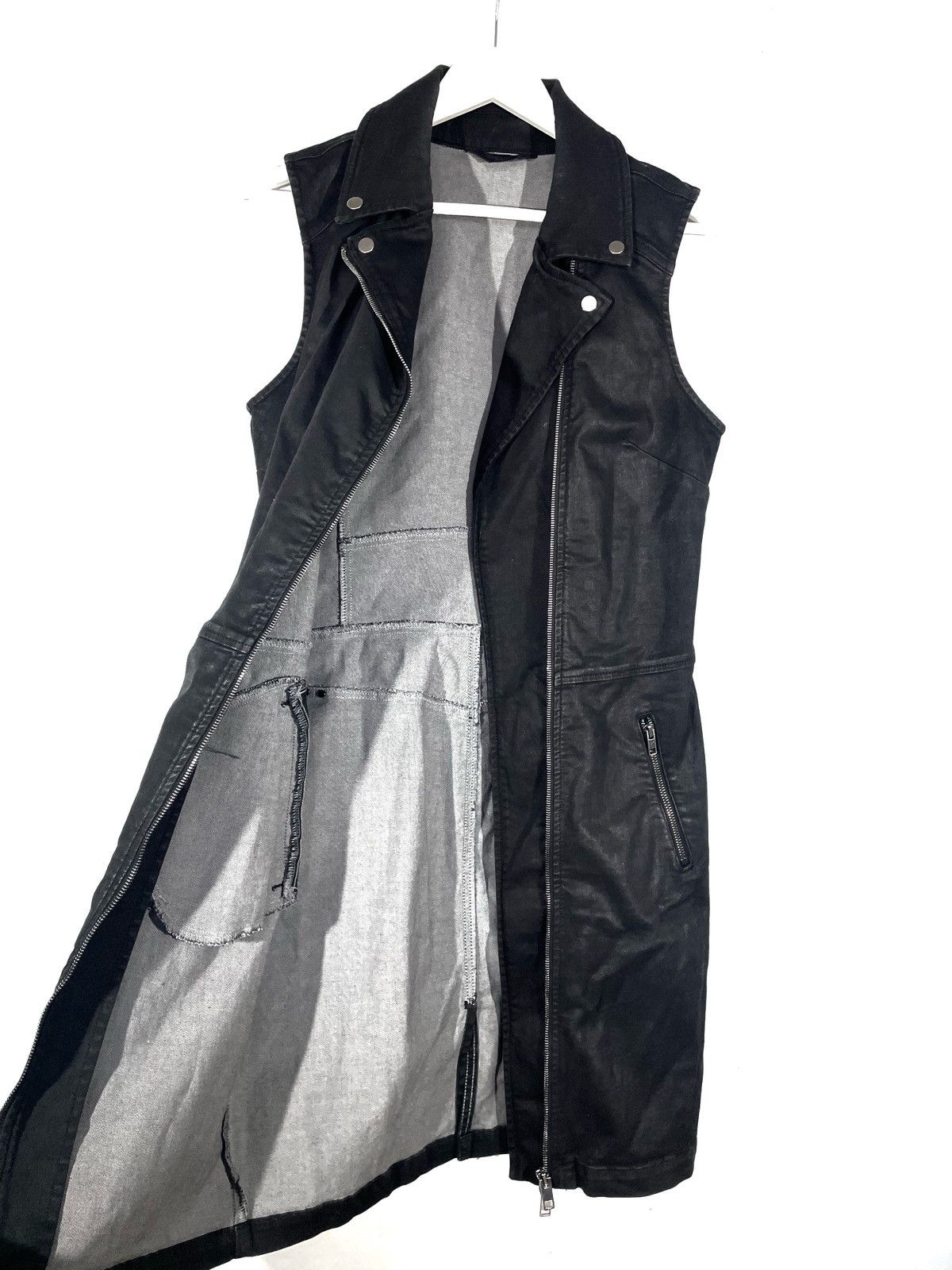 Designer × Diesel Diesel Women Black Denim Full Zip Dress Size L LAMPO Opium Size L / US 10 / IT 46 - 7 Thumbnail