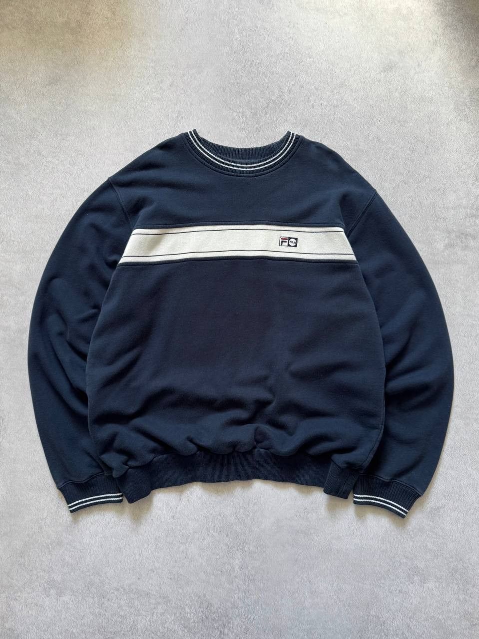 Fila Vintage 90's Fila Italia Navy Retro Sweatshirt Size US M / EU 48-50 / 2 - 1 Thumbnail