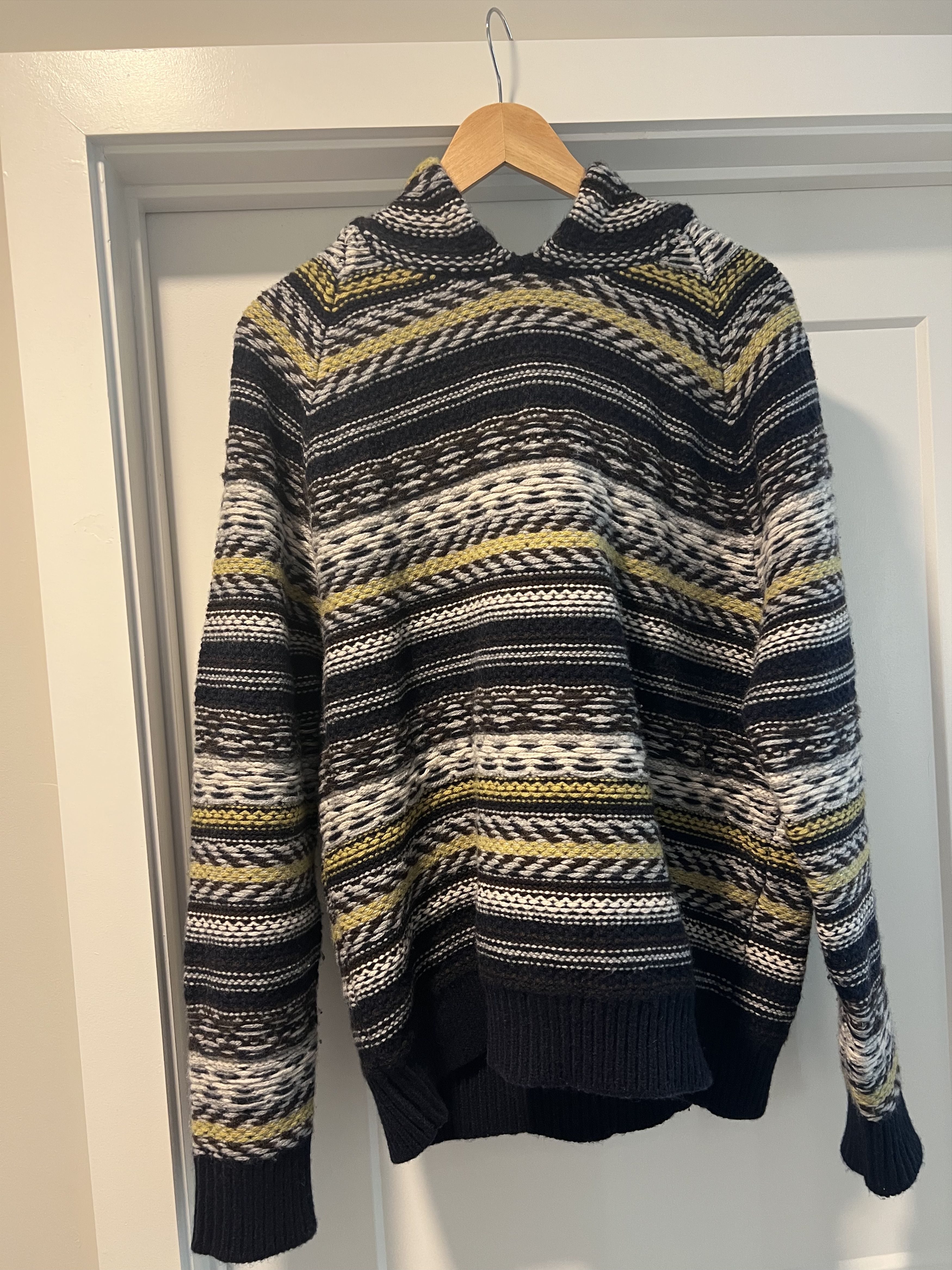 Banana Republic Fairisle Merino-Blend Sweater Hoodie Size US M / EU 48-50 / 2 - 2 Thumbnail