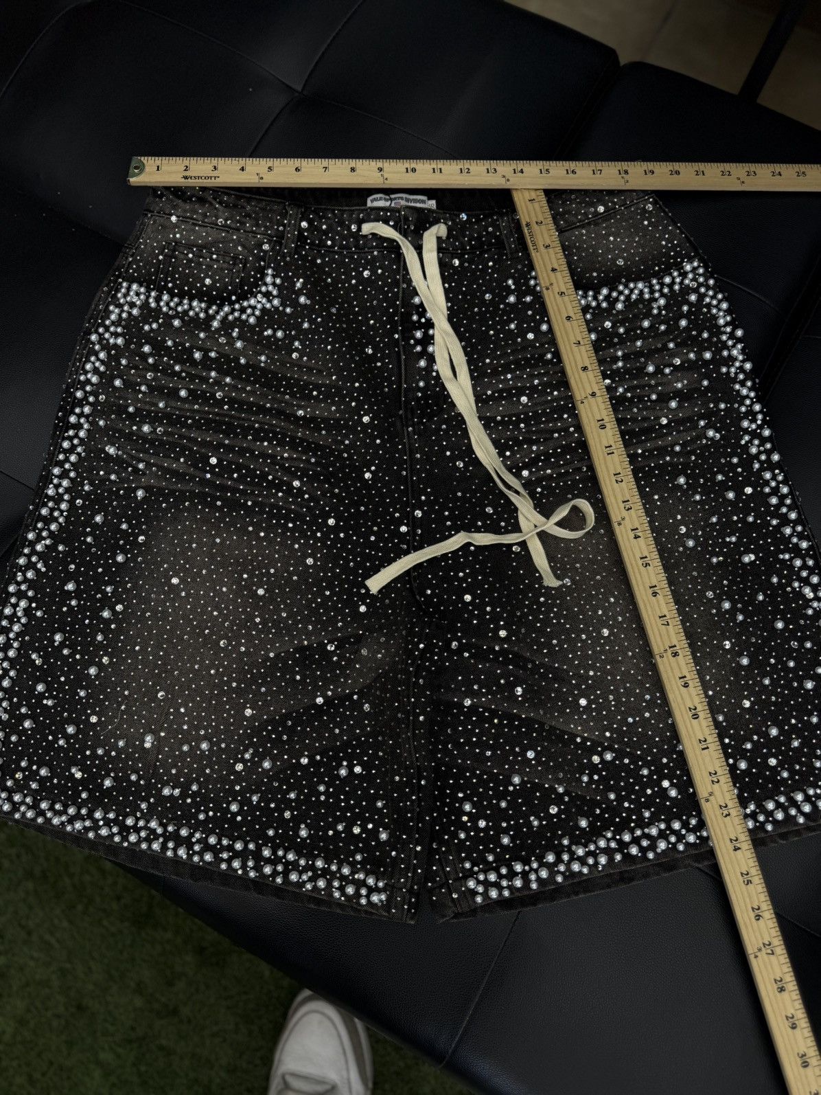 Vale Valley Vale Rhinestone Shorts Black Size 36 (NEW) Size US 36 / EU 52 - 8 Thumbnail