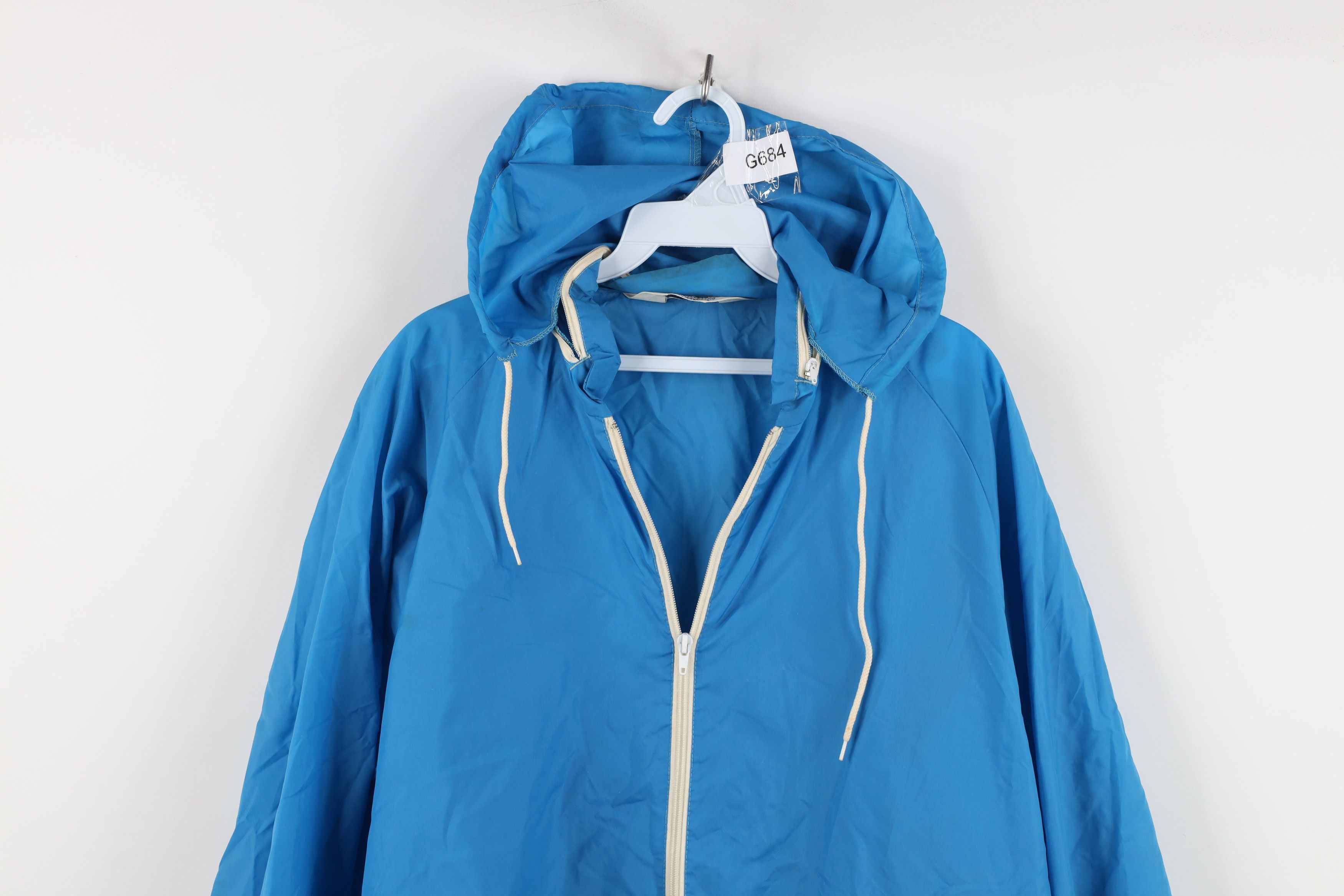 Vintage Vintage 70s Streetwear Full Zip Windbreaker Jacket Blue Size US L / EU 52-54 / 3 - 2 Thumbnail