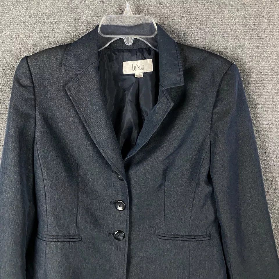 Other Le Suit Blazer Women's Size 10 Navy Blue Adults Size L / US 10 / IT 46 - 2 Thumbnail