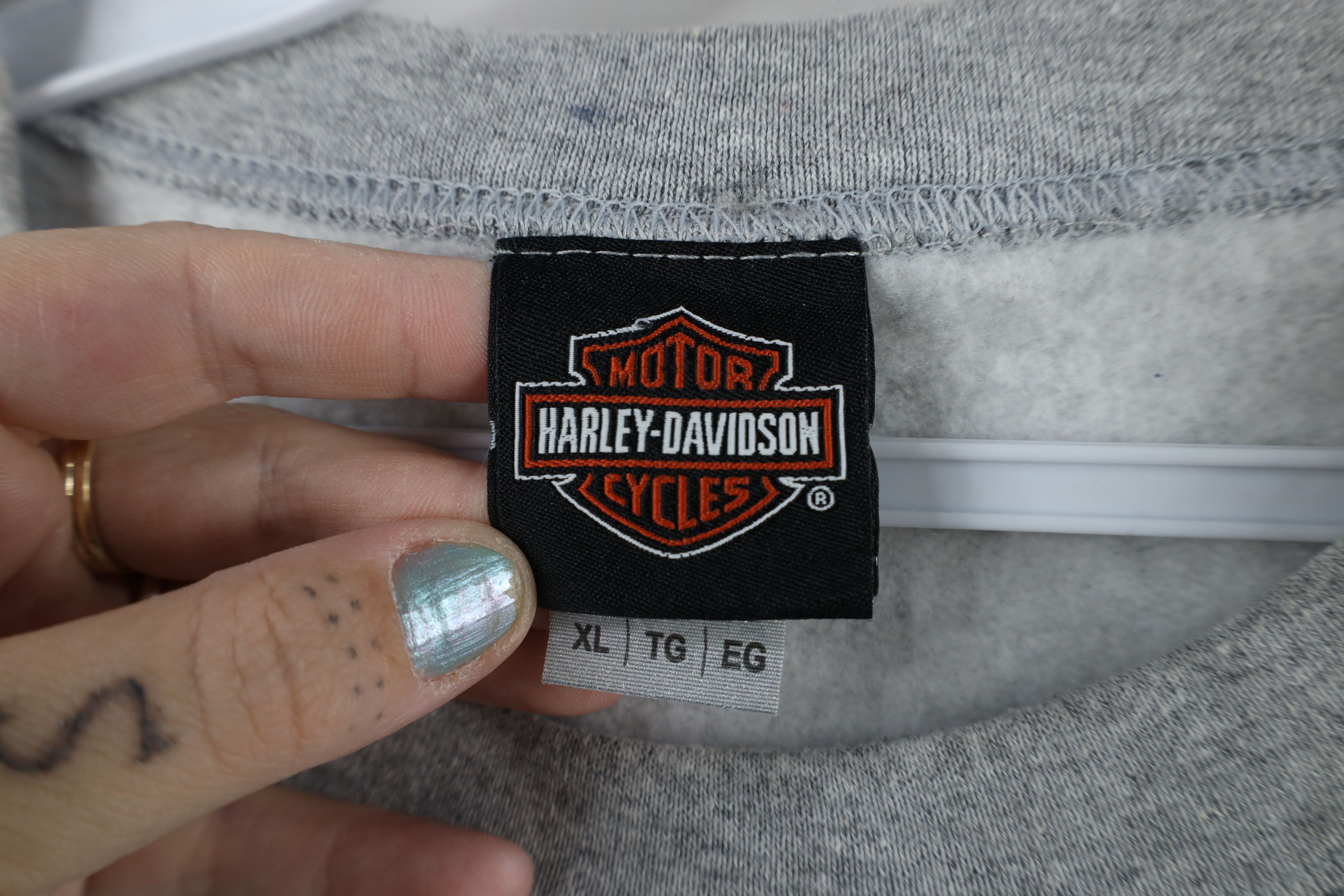 Harley Davidson Harley Davidson Mountain Dragon Crewneck Sweatshirt Gray Size US XL / EU 56 / 4 - 7 Thumbnail