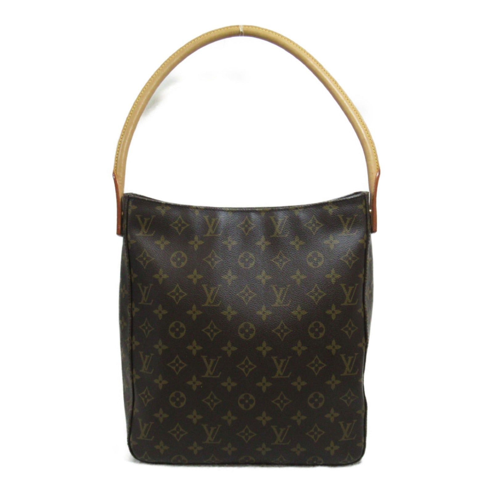 Louis Vuitton Looping Shoulder Bag Coated Canvas Monogram Brown