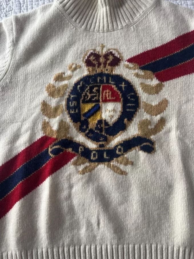 Polo Ralph Lauren Polo Ralph Lauren Women's Cream Crest Turtleneck Sweater XXL Size US XXL / EU 58 / 5 - 7 Thumbnail