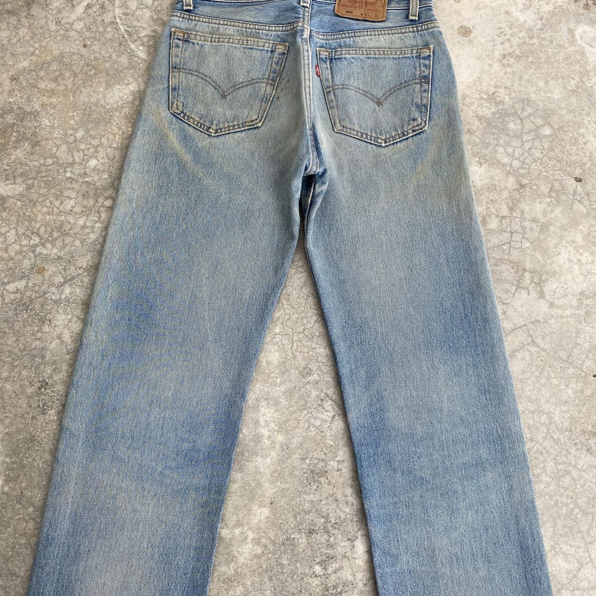 Levi's Vintage 90’s Levis 501 Faded Blue Distressed Dirty Jeans Size US 30 / EU 46 - 11 Thumbnail