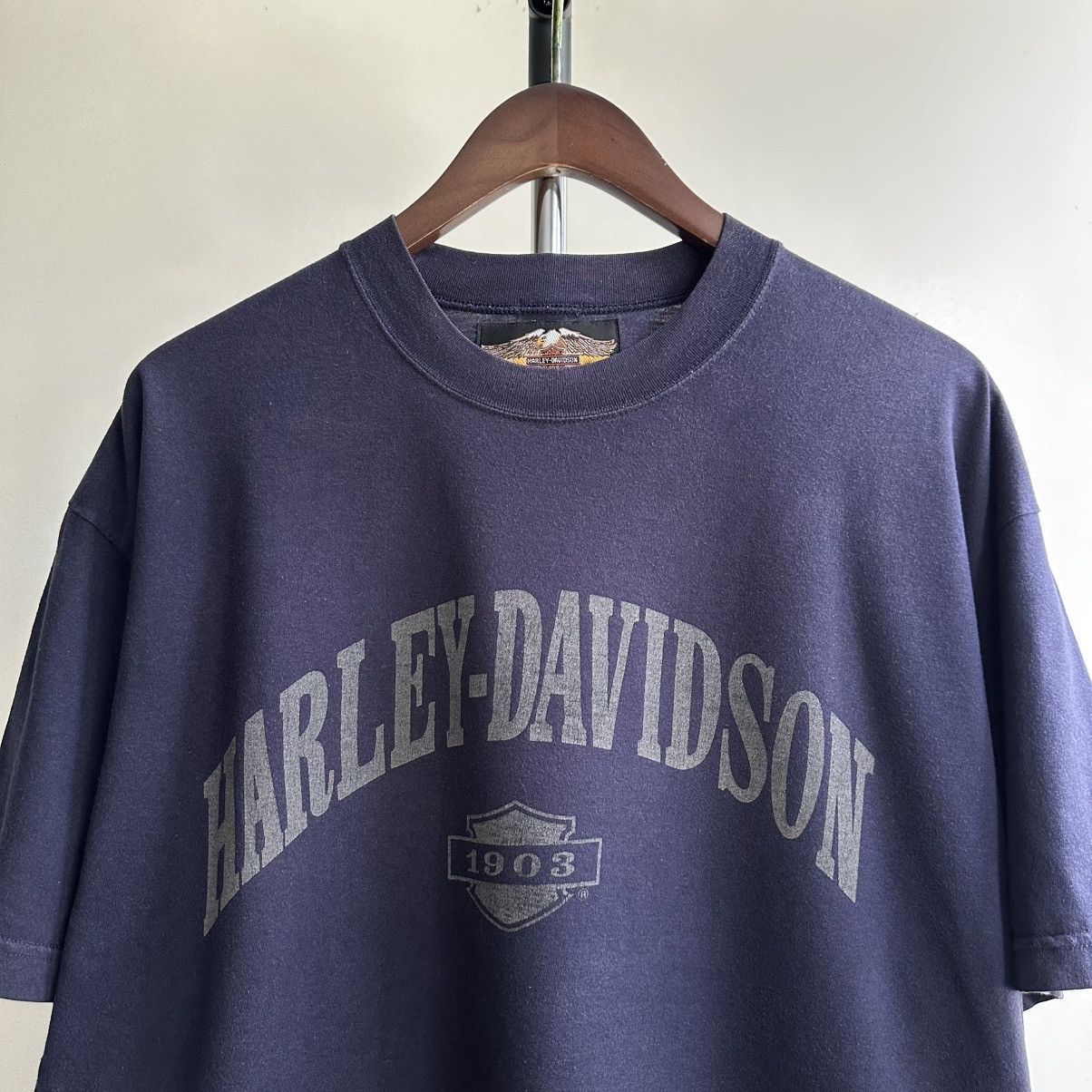 Harley Davidson Vintage Harley Davidson Reflective Big Logo Tee Size US XL / EU 56 / 4 - 2 Thumbnail