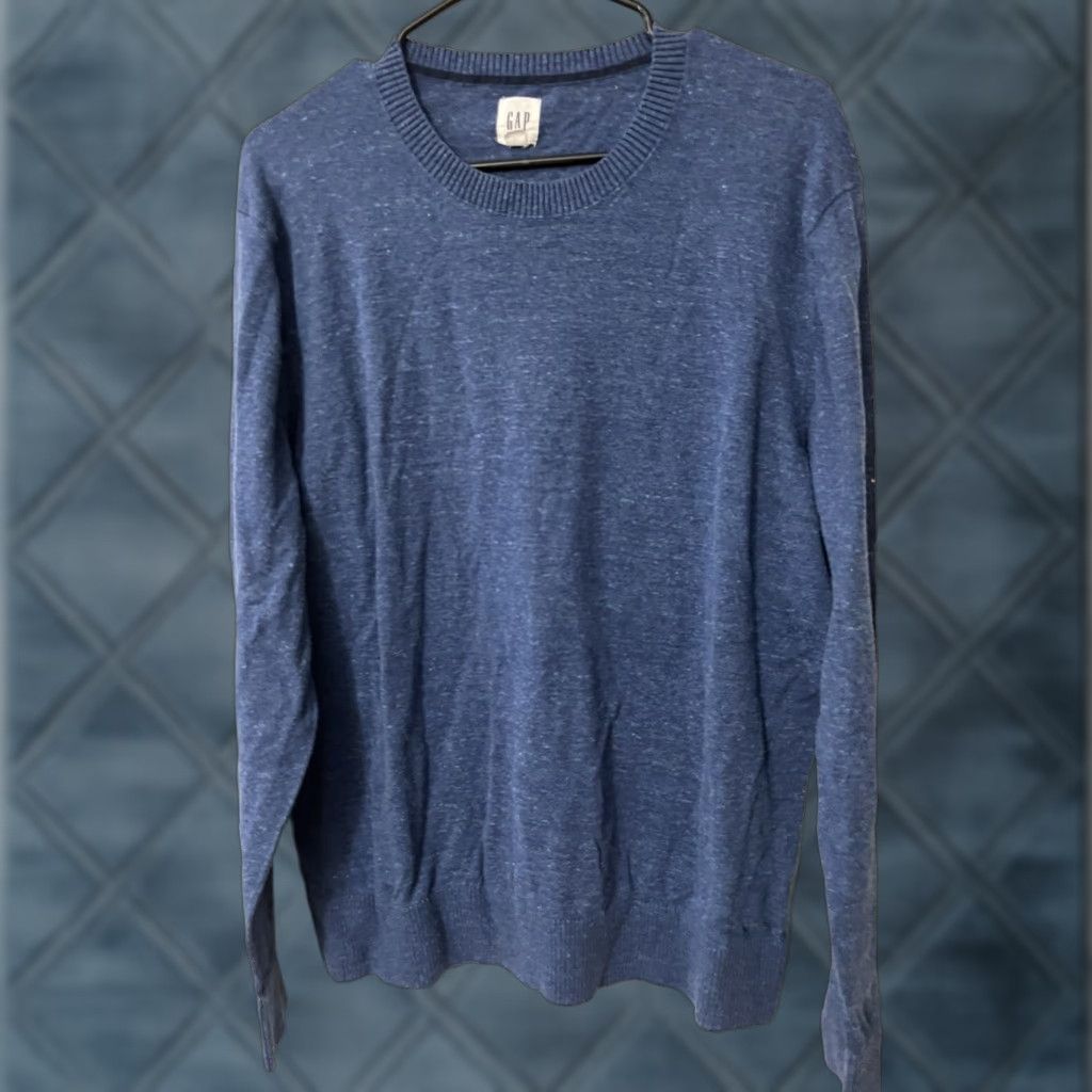 Gap Gap Sweater Mens XL Blue Pullover Crew Neck Long Sleeve Cotton Knit Shirt Size US XL / EU 56 / 4 - 1 Thumbnail