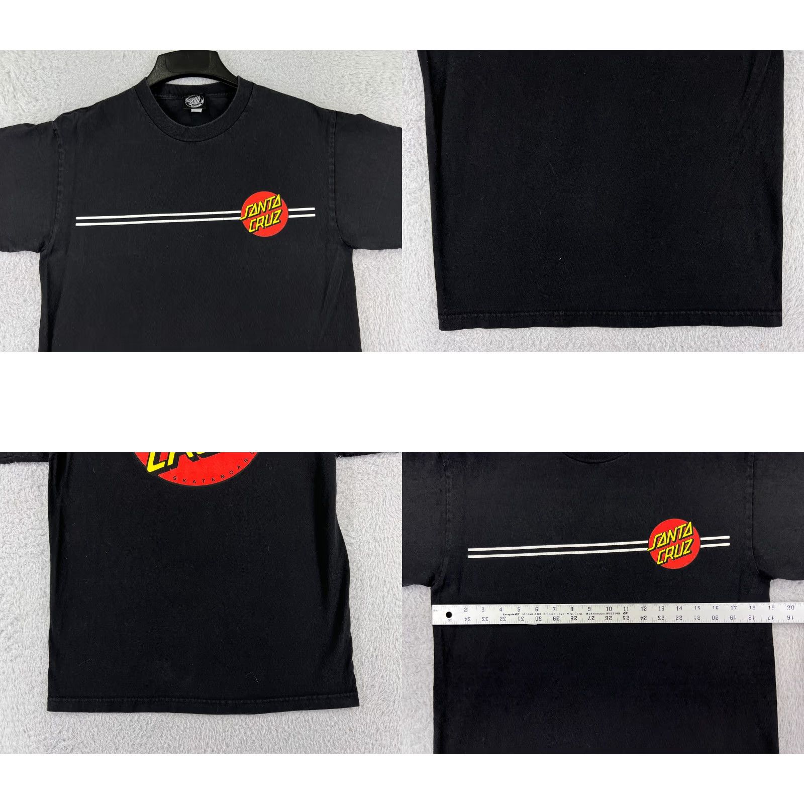 Vintage Santa Cruz Mens Shirt Short Sleeve Black Logo 90s California T-Shirt Man M Cotton Jersey Crew Neck Logo Skate Soccer Size US M / EU 48-50 / 2 - 8 Thumbnail
