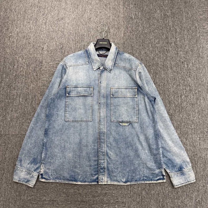 Louis Vuitton Louis Vuitton Washed Denim Shirt - dmc Size US XXL / EU 58 / 5 - 1 Thumbnail