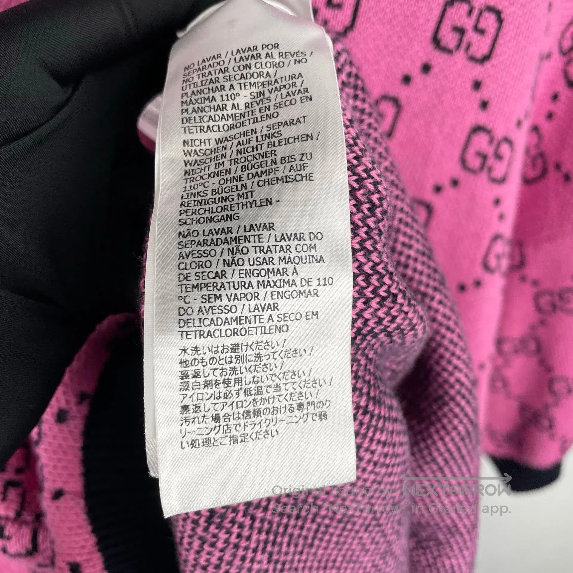 Gucci Guicci Double G full logo pink wool sweater| Size S / US 4 / IT 40 - 9 Thumbnail