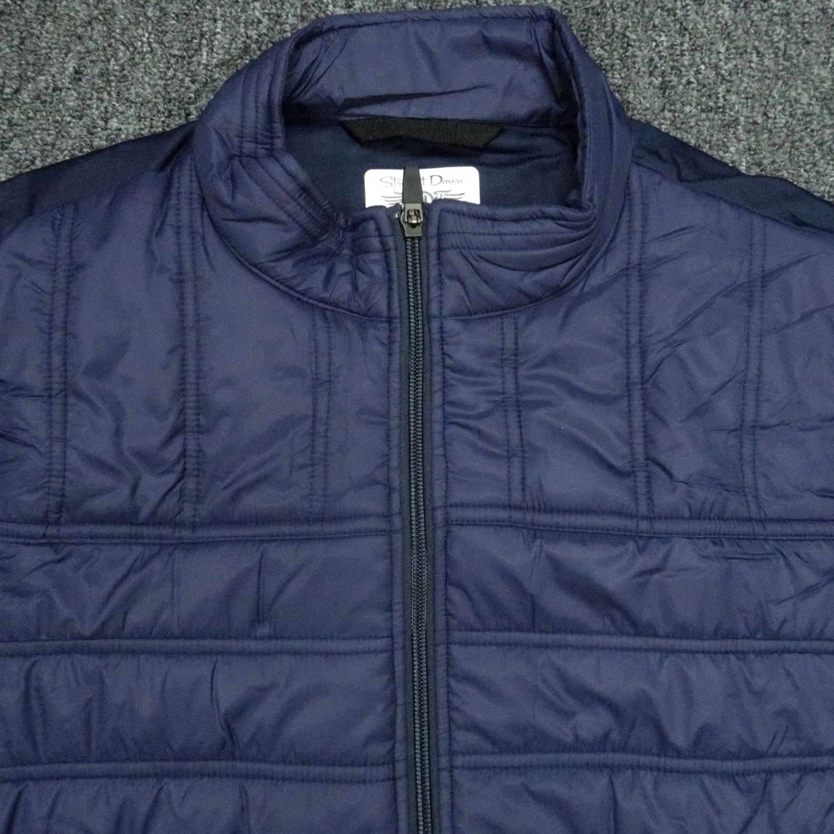 Vintage VINTAGE Straight Down Jacket Men L Navy Blue Red Bull Override Patton Puffer Quilted Size US L / EU 52-54 / 3 - 2 Thumbnail