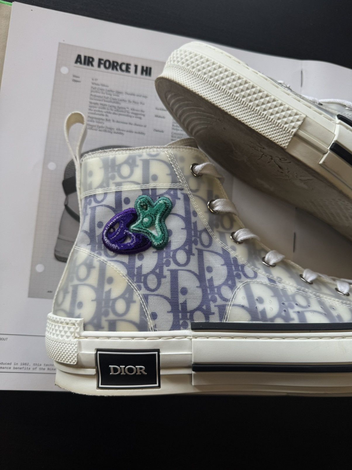Dior Dior B23 Kenny Scharf High Top Sneakers 42EU/9US Size US 9 / EU 42 - 3 Thumbnail
