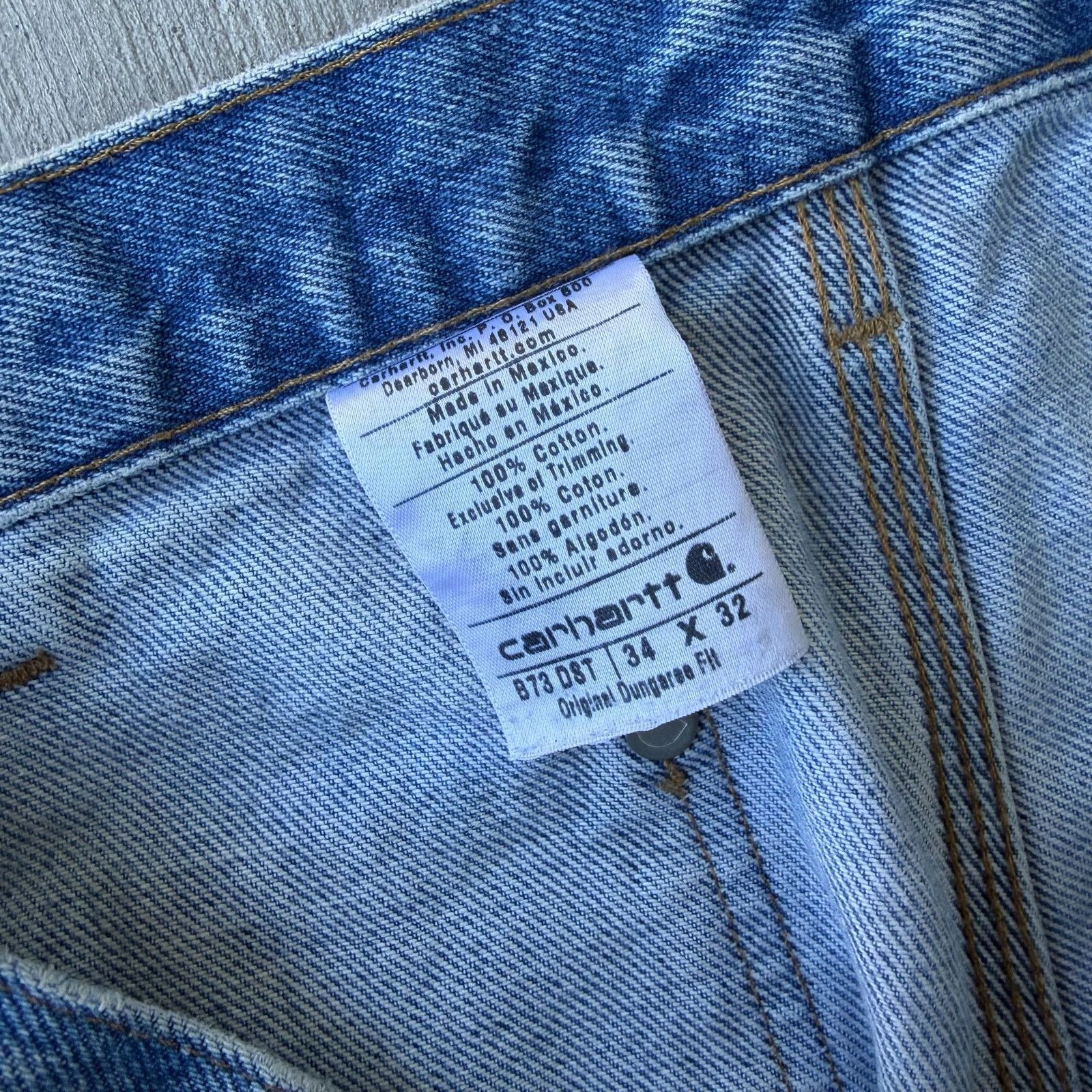 Carhartt × Vintage Carhartt denim blue jean double knee work carpenter pants Size US 33 - 7 Thumbnail