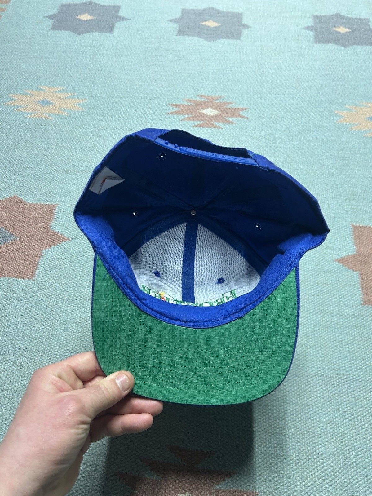 Vintage Vtg SnapBack hat frontier herbicide farm feed rainbow logo Size ONE SIZE - 5 Thumbnail
