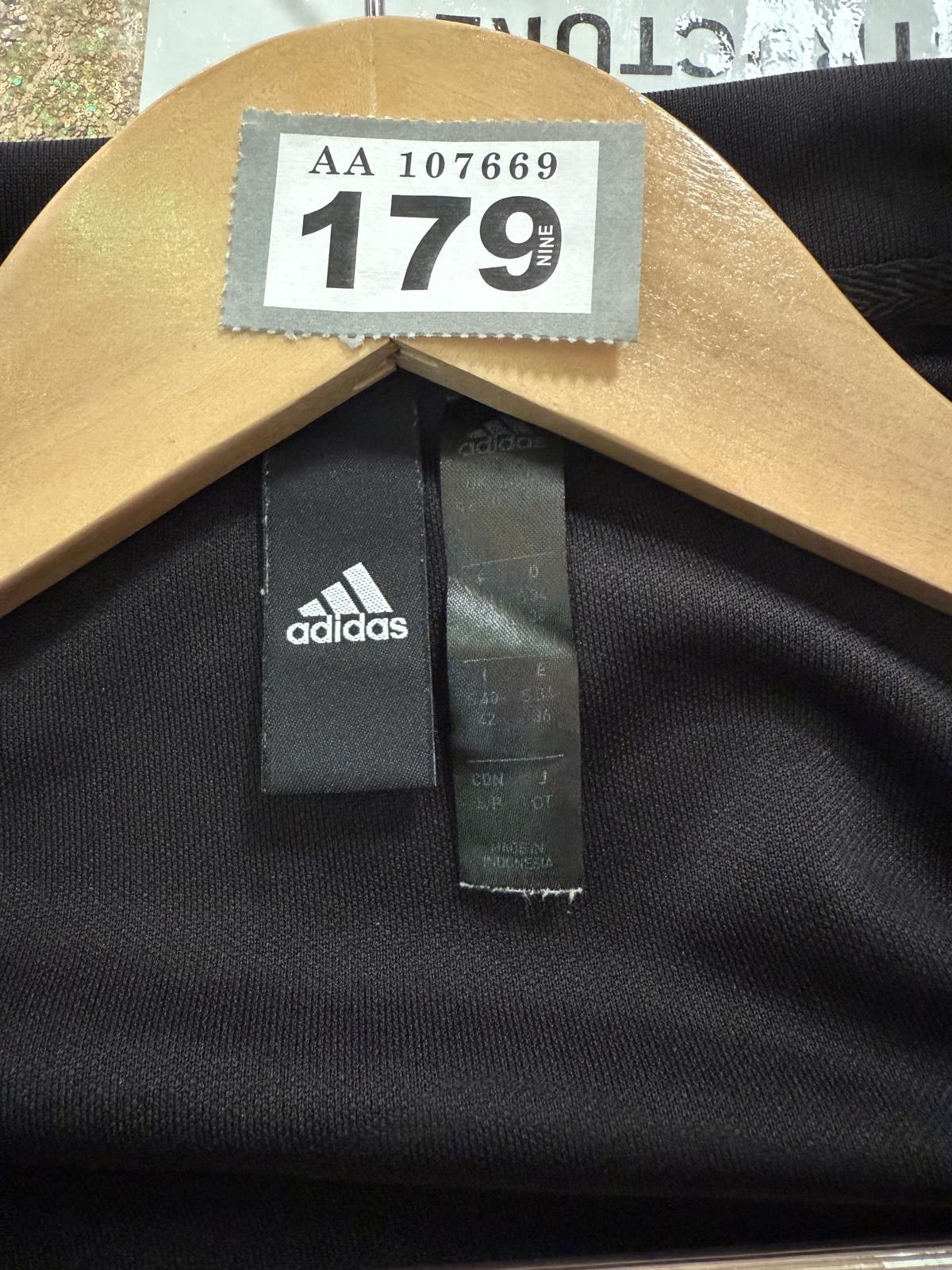 Adidas Adidas Black Track Jacket with White Stripes Size S / US 4 / IT 40 - 4 Thumbnail