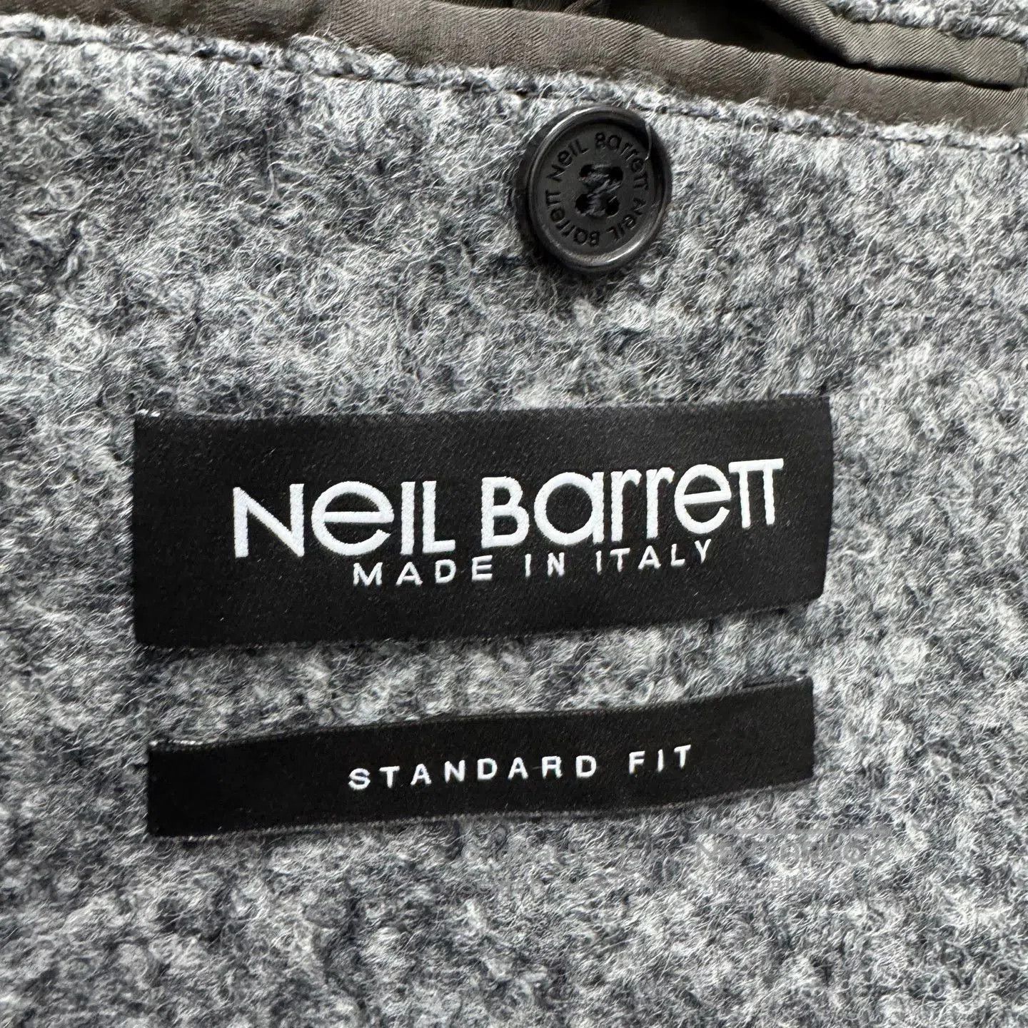 Neil Barrett Gray Wool Blend Long Coat - Size S. Size US S / EU 44-46 / 1 - 2 Thumbnail