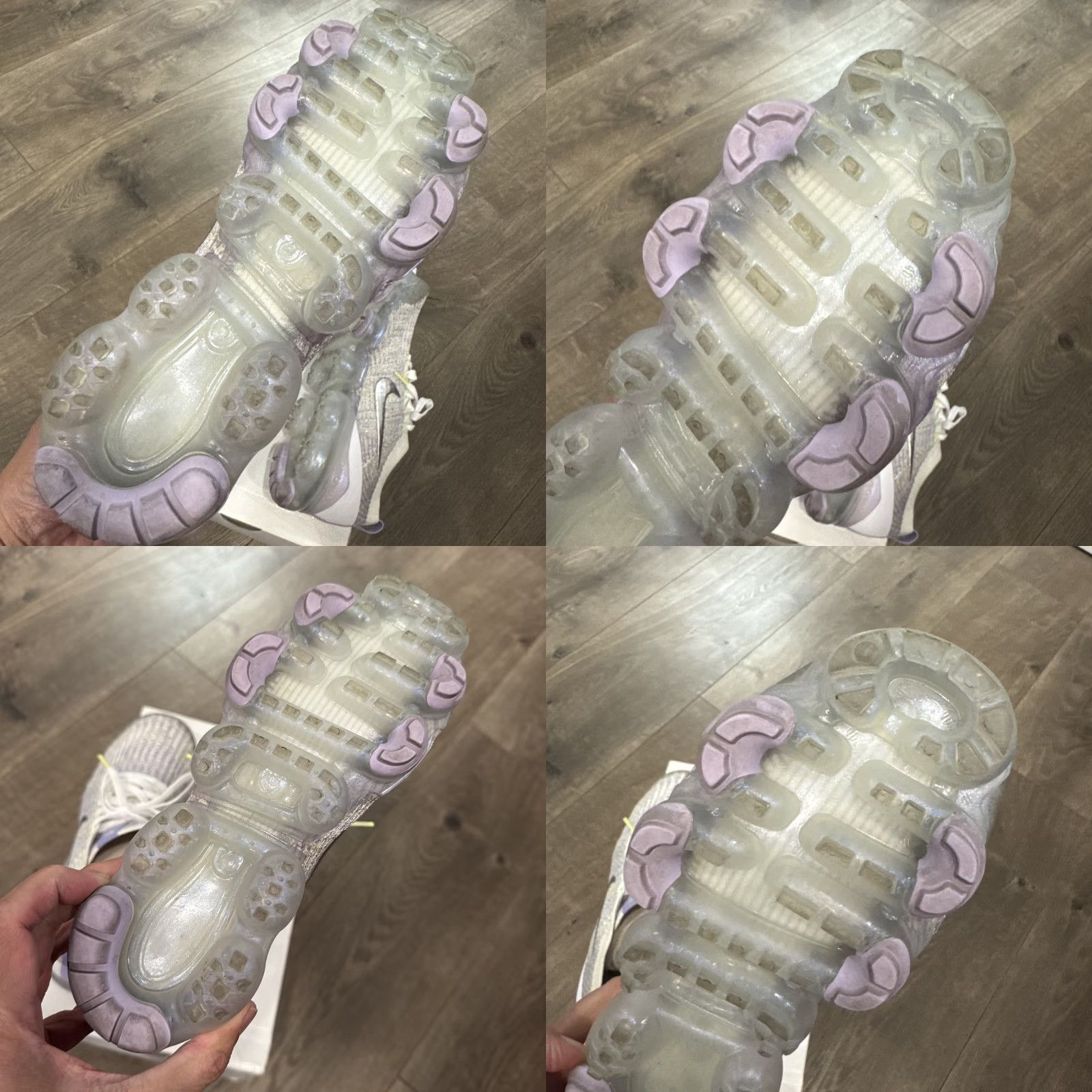 Nike Nike Air Vapormax Flyknit 3 Barely Volt Womens Size 9 White Purple AJ6910-102 Sneaker Size US 9 / IT 39 - 8 Thumbnail