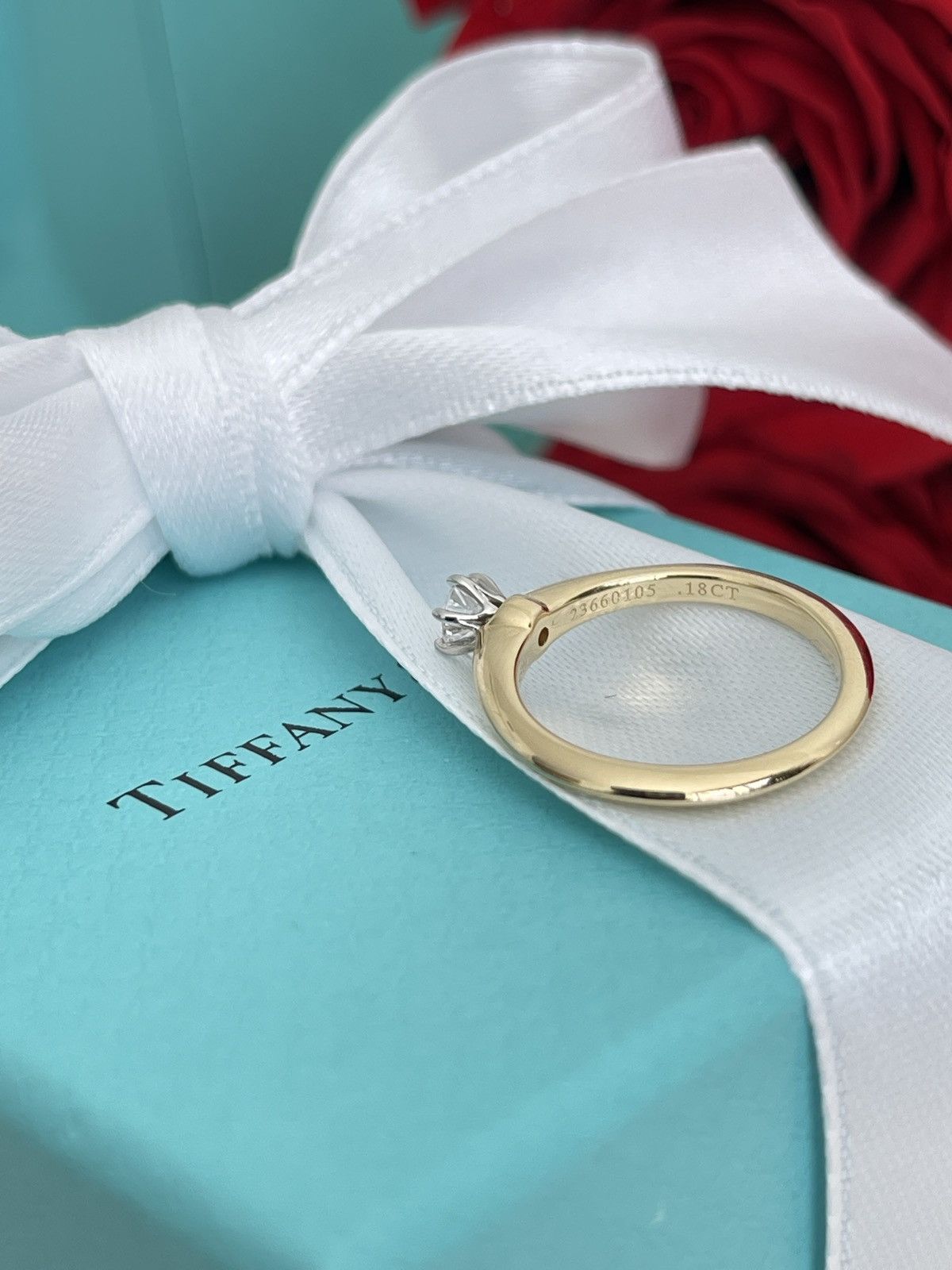 Tiffany & Co. Tiffany & Co. Solitaire YG Diamond Ring .18ct sz 4.5 Size ONE SIZE - 14 Thumbnail