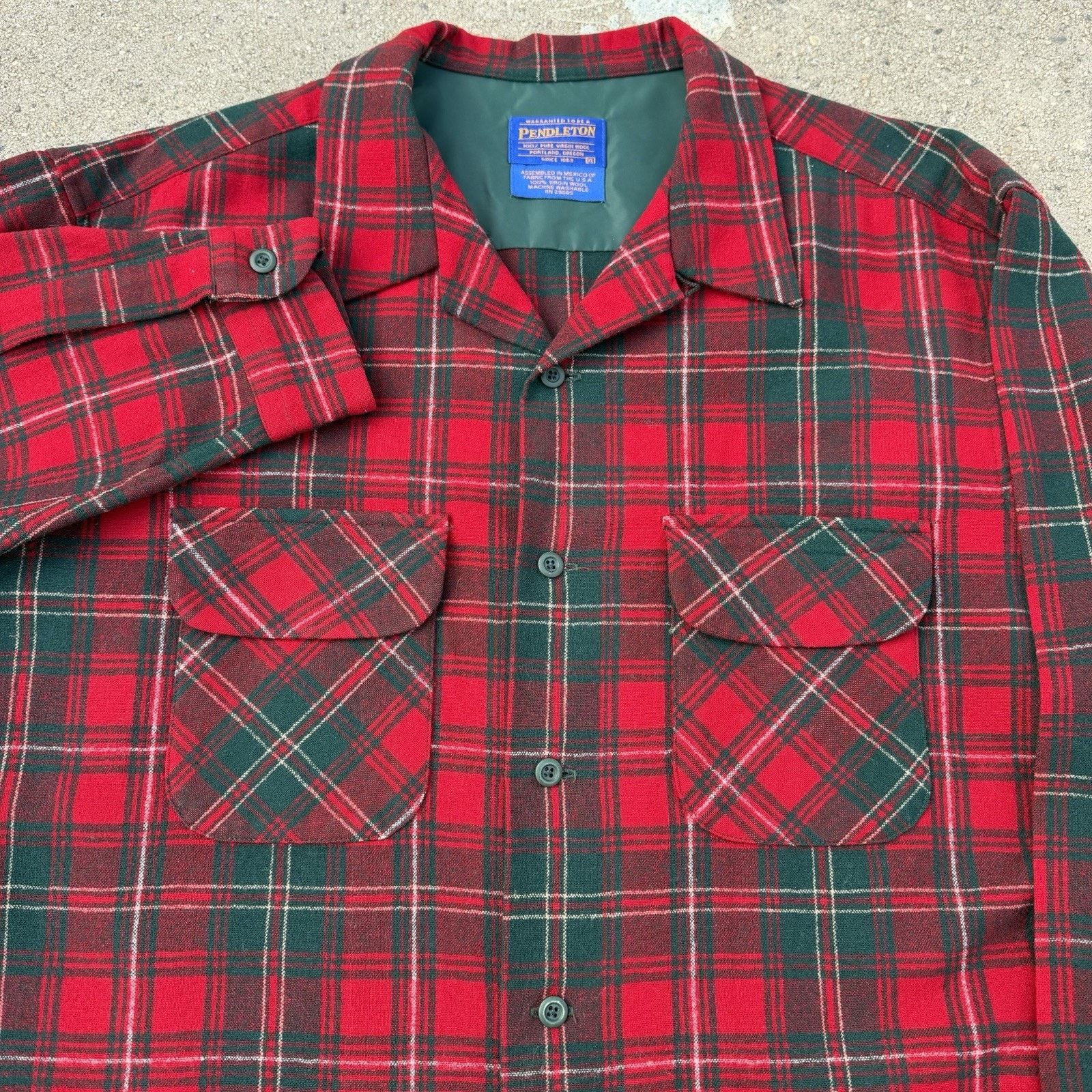 Pendleton Pendleton Red Plaid Wool Board Shirt XL Surf Size US XL / EU 56 / 4 - 1 Thumbnail