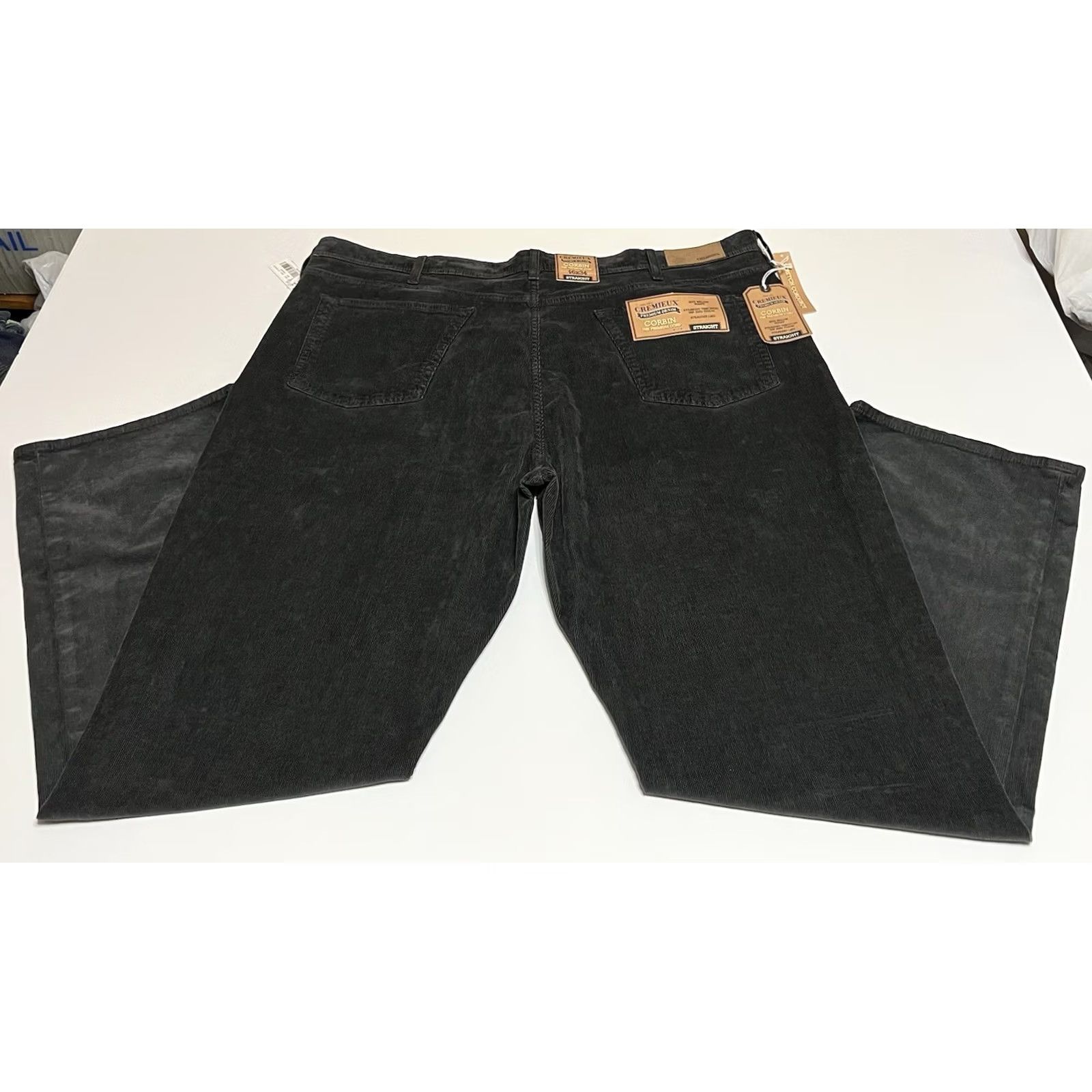 Cremieux Cremieux Mens Straight Fit Corduroy Pants 46x34 Gray NWT Big Tall 5-Pocket Chino Modern Classic Straight Leg Mens Size US 30 / EU 46 - 2 Thumbnail