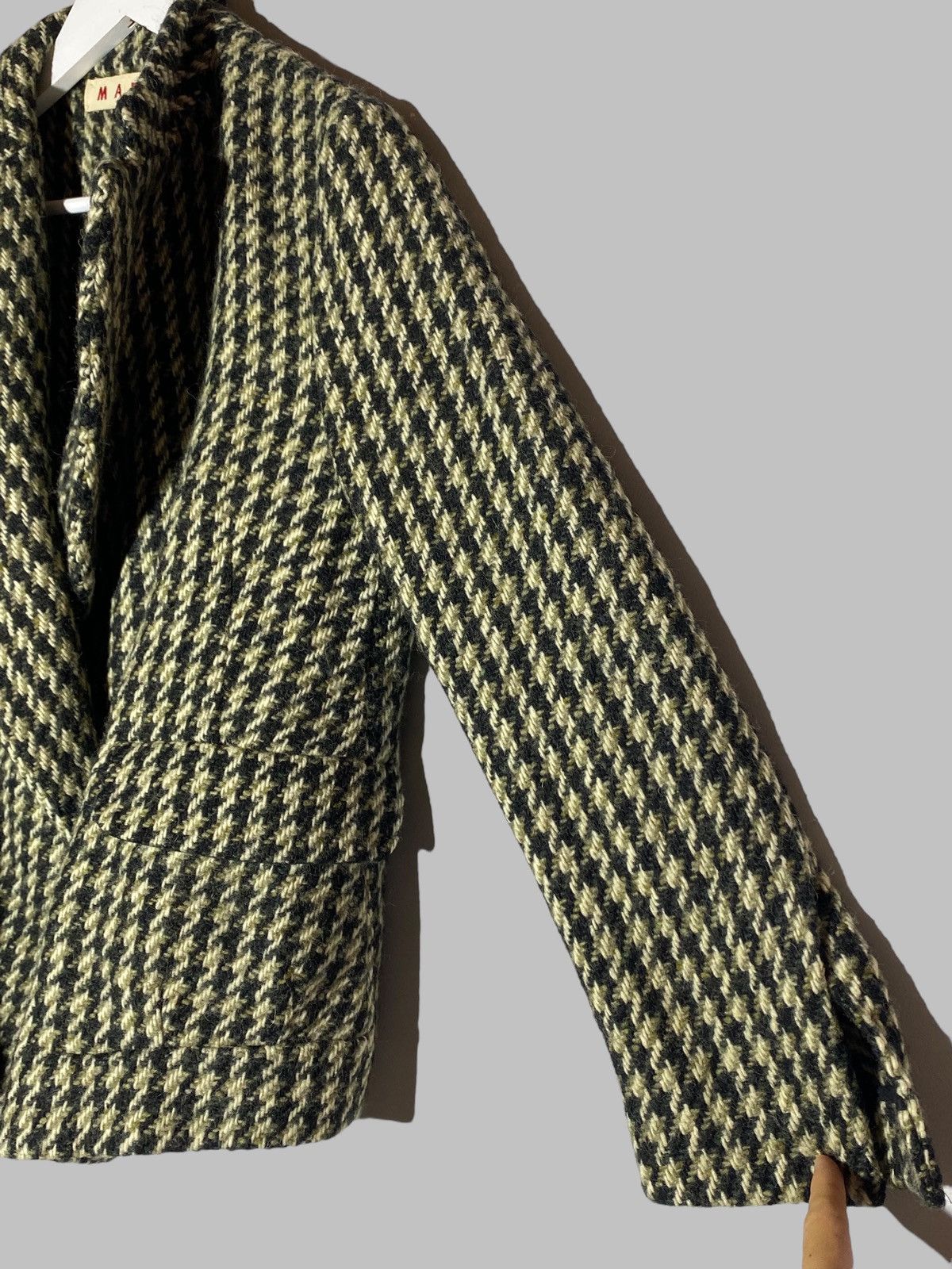 Marni Marni Wool Tweed Jacket Houndstooth Pattern Women’s Size 44 Size M / US 6-8 / IT 42-44 - 8 Thumbnail