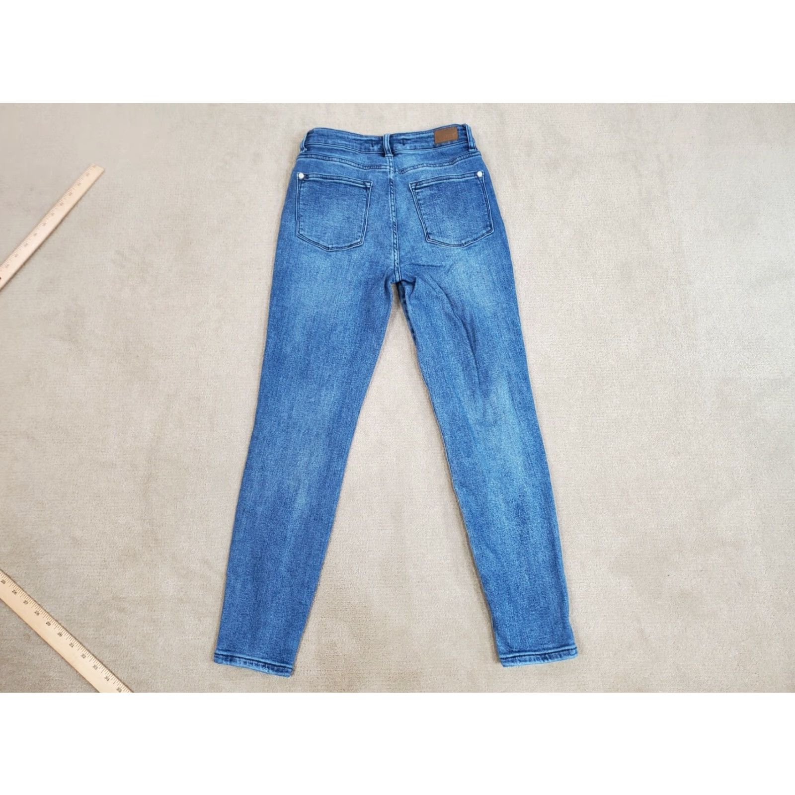 Denime Judy Blue Jeans Womens 26 Relaxed Fit Denim Stretch Elastic Waist Medium Wash Pockets Logo Size 26" / US 2 / IT 38 - 6 Thumbnail