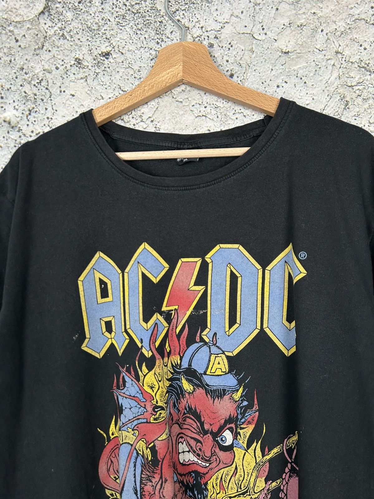 Band Tees × Vintage AC DC Devil Rock Band Tee Metal Graphic Vintage Rare Size US XXL / EU 58 / 5 - 3 Thumbnail
