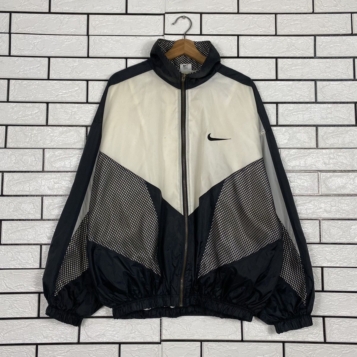 Nike 🔥VINTAGE BOMBER JACKET NIKE BIG SWOOSH Size US L / EU 52-54 / 3 - 2 Thumbnail