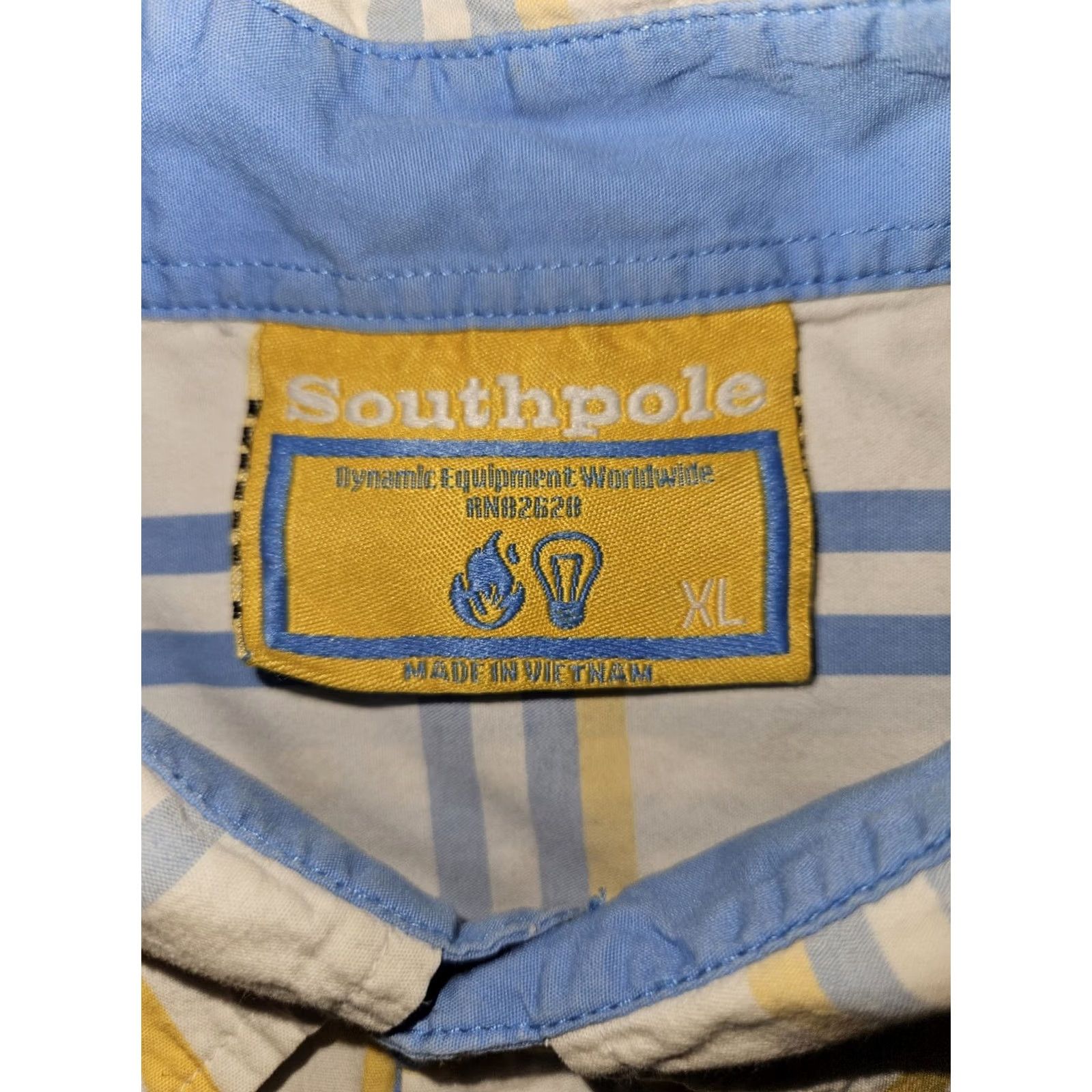 Southpole Southpole Button-Up Shirt Men's XL Plaid Short Sleeve Logo Embroidered Hip Hop Y2K Colorful Multicolor Quick Care Shirt Size US XL / EU 56 / 4 - 2 Thumbnail