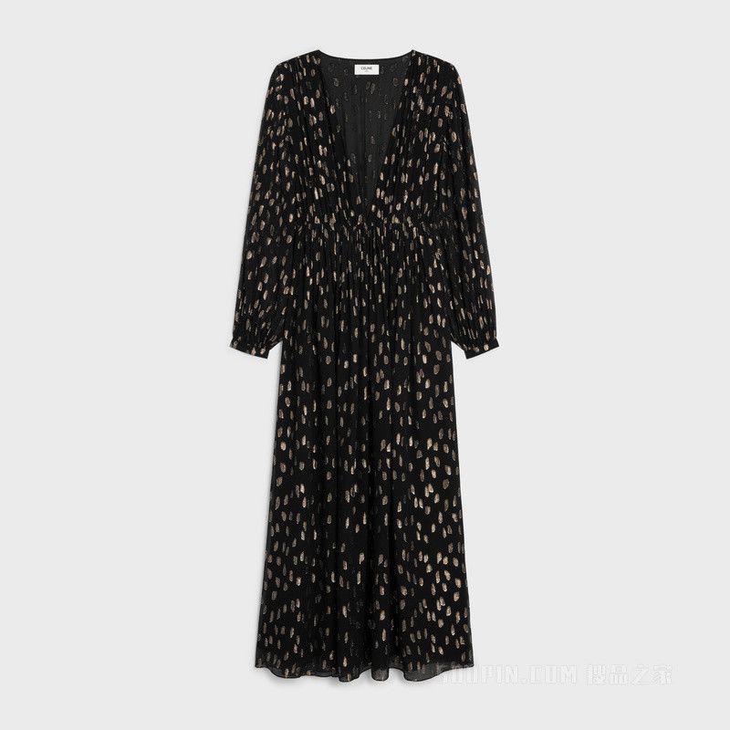 Celine long dress in fil coupe silk georgette Size XS / US 0-2 / IT 36-38 - 1 Thumbnail