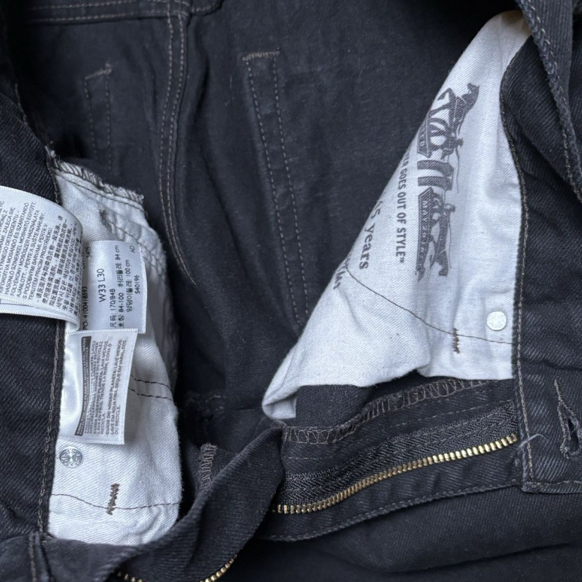 Levi's Vintage Y2K Levi's 505 Jeans Men's 33 Black Straight Denim Size US 33 - 4 Thumbnail