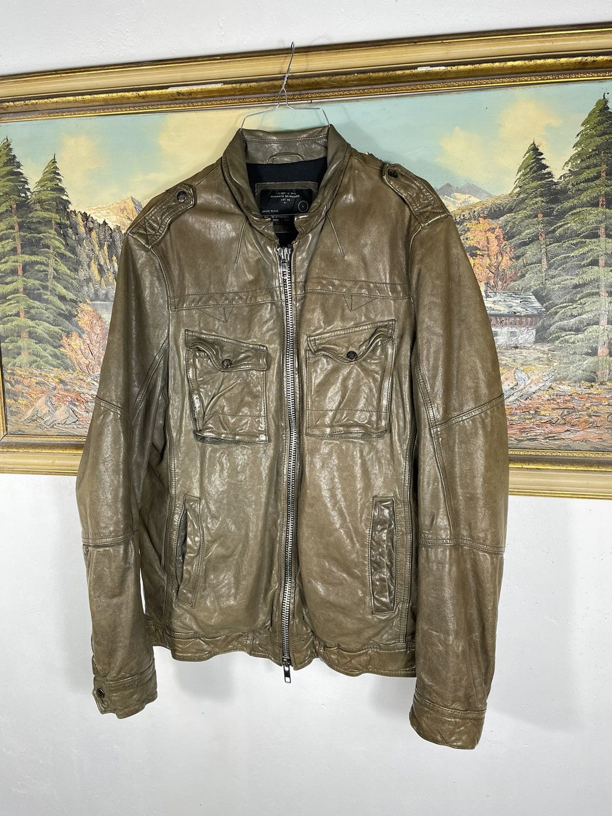 Allsaints × Japanese Brand Allsaints Spitalfields vintage retro y2k 00s leather jacket Size US L / EU 52-54 / 3 - 3 Thumbnail