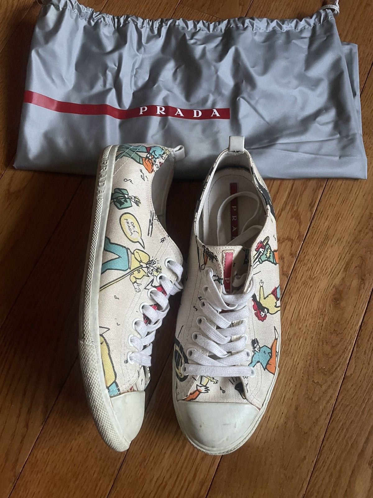 image of Men’S Prada Lowtop Runway Chucks Shoes in White, Men's (Size 7)