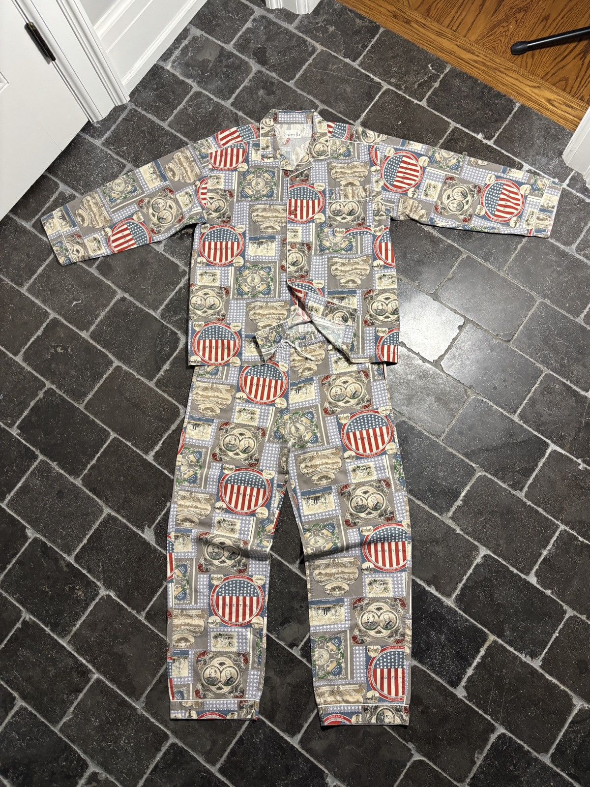Vintage Vintage Matching Pajamas American USA ALP Two Piece Suit Y2K Size US 30 / EU 46 - 2 Thumbnail
