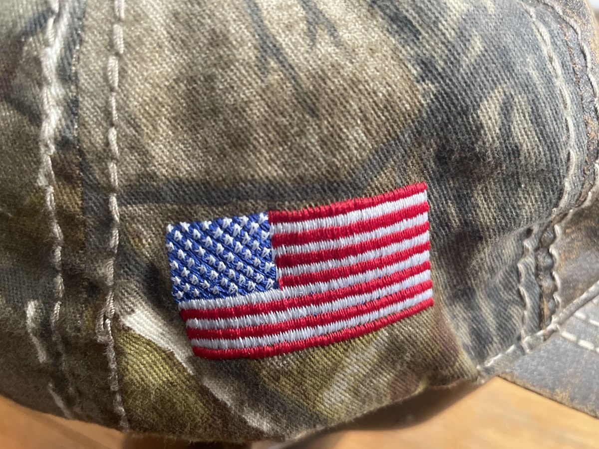 Vintage Dynamic Machine since 2001 leather DAD hat cap USA flag CAMO Size ONE SIZE - 4 Thumbnail