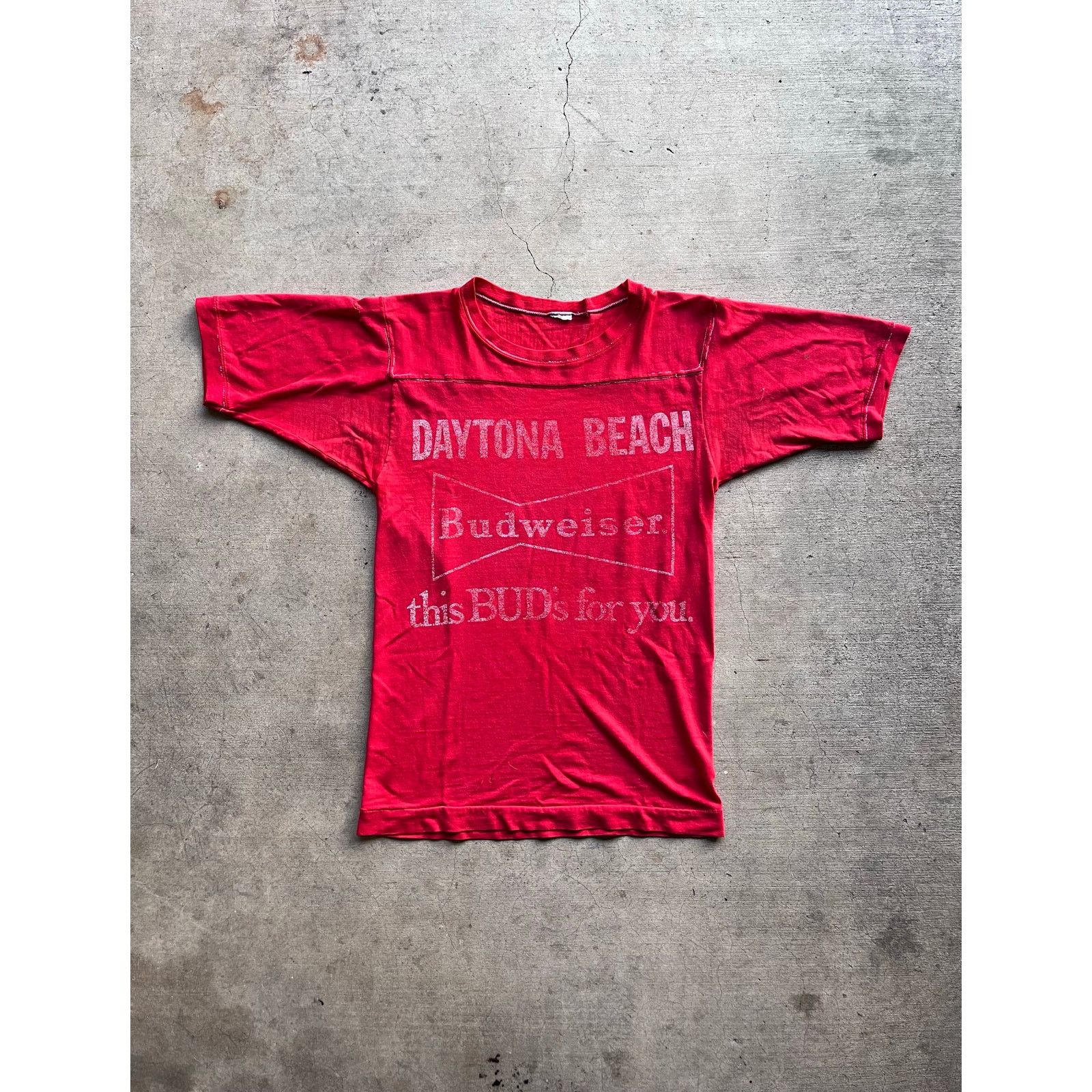 Budweiser VTG 1970s Daytona Beach Budweiser ‘This Buds For You’ Tee Size US XS / EU 42 / 0 - 2 Thumbnail