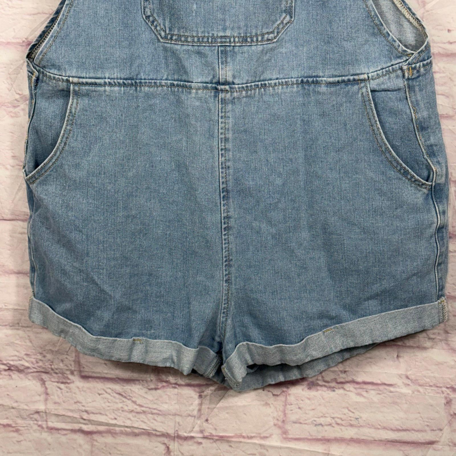 Cyderhouse Cider Women’s Large Denim Overalls Shorts Size 36" / US 14 / IT 50 - 3 Thumbnail